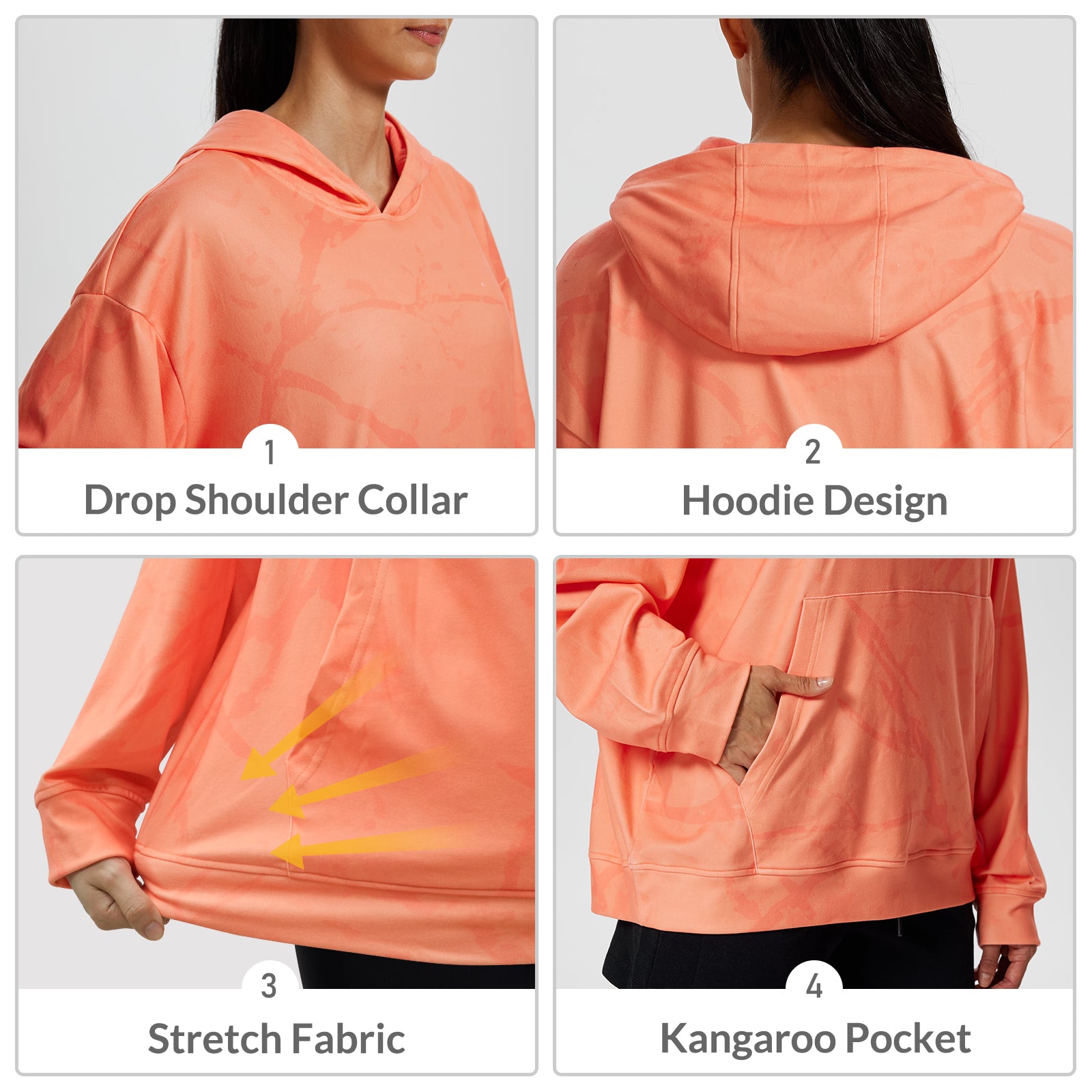 LOOGU Women's Camo Oversized Hoodies WD50