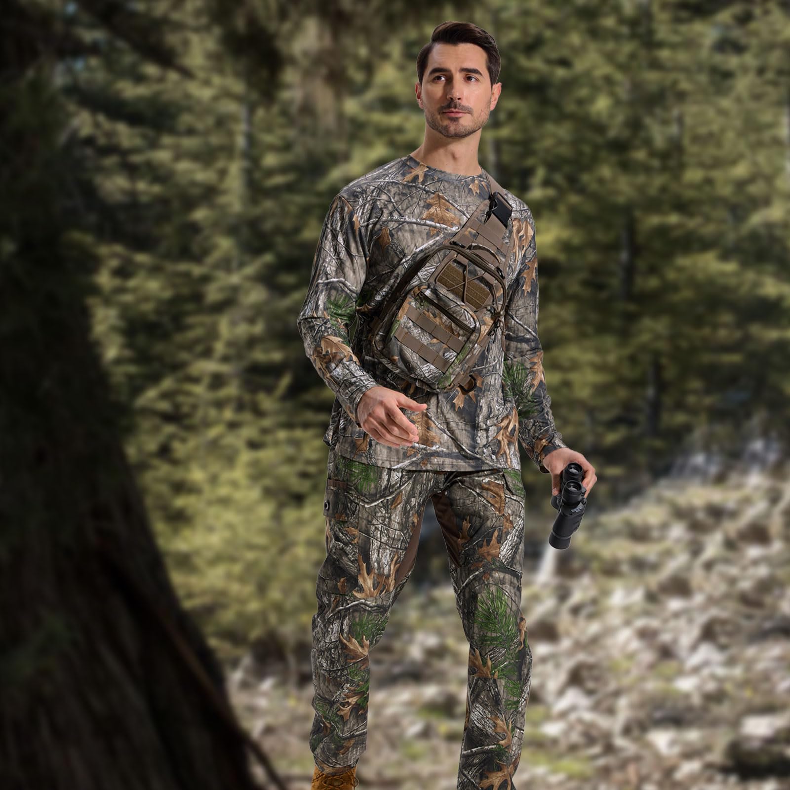 LOOGU Camo Hunting Pants 7 Pockets Super Tree H30