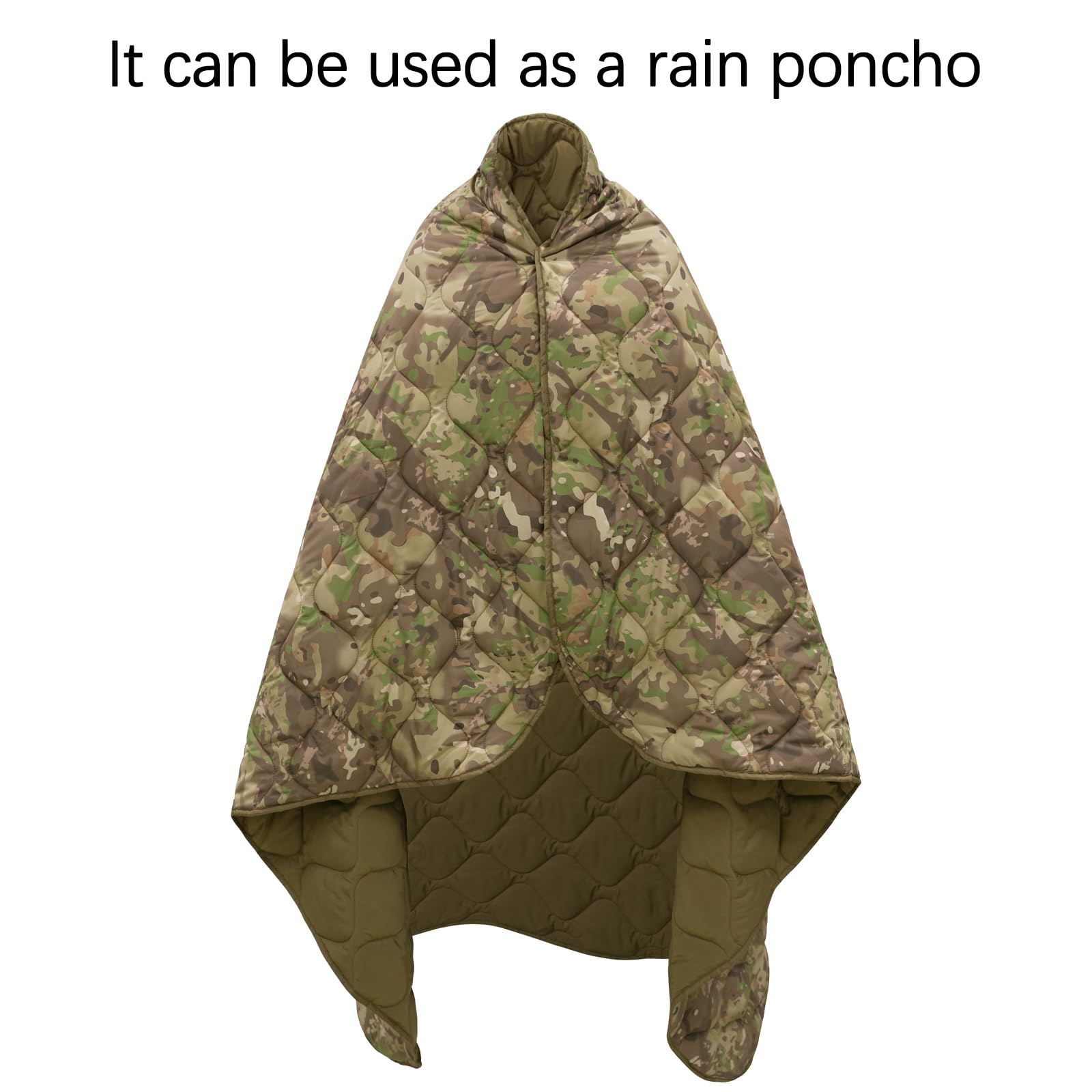 LOOGU – couverture camouflage Woobie imperméable, doublure de poncho pour le camping en plein air, la randonnée, la chasse, la survie, la randonnée, le pique-nique