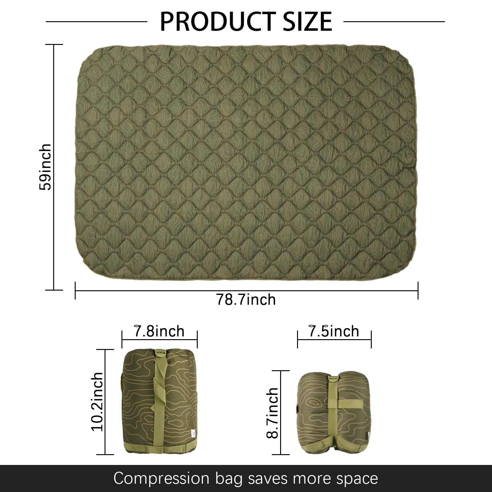 LOOGU – couverture camouflage Woobie imperméable, doublure de poncho pour le camping en plein air, la randonnée, la chasse, la survie, la randonnée, le pique-nique