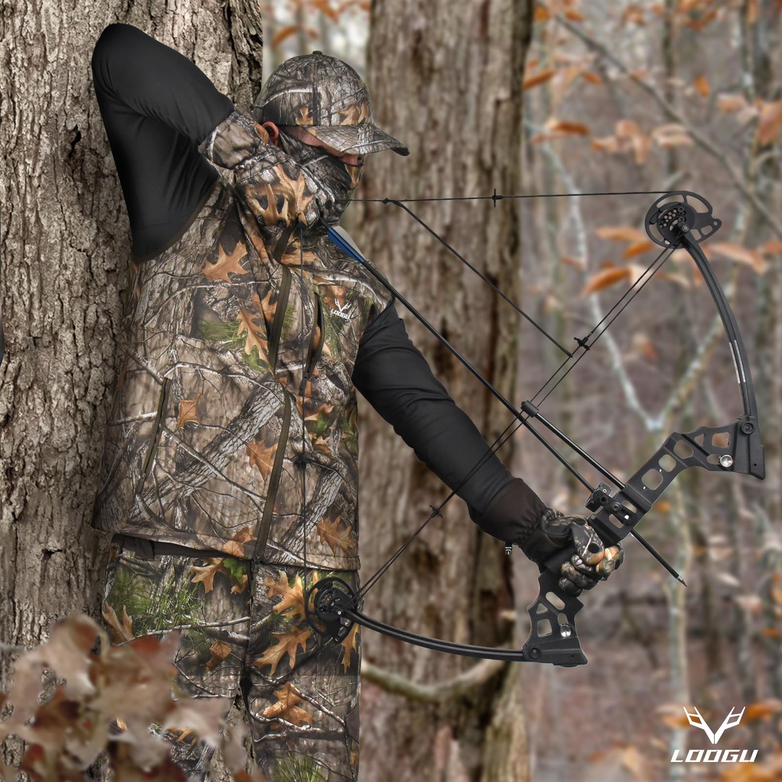 LOOGU Mens Camo Hunting Vest Super Tree Camo M10