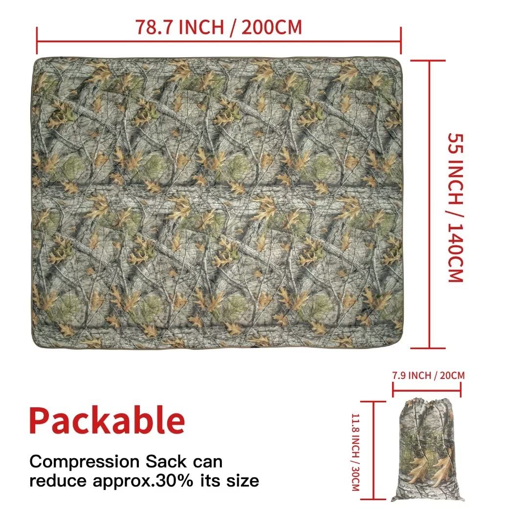 LOOGU – couverture camouflage Woobie imperméable, doublure de poncho pour le camping en plein air, la randonnée, la chasse, la survie, la randonnée, le pique-nique
