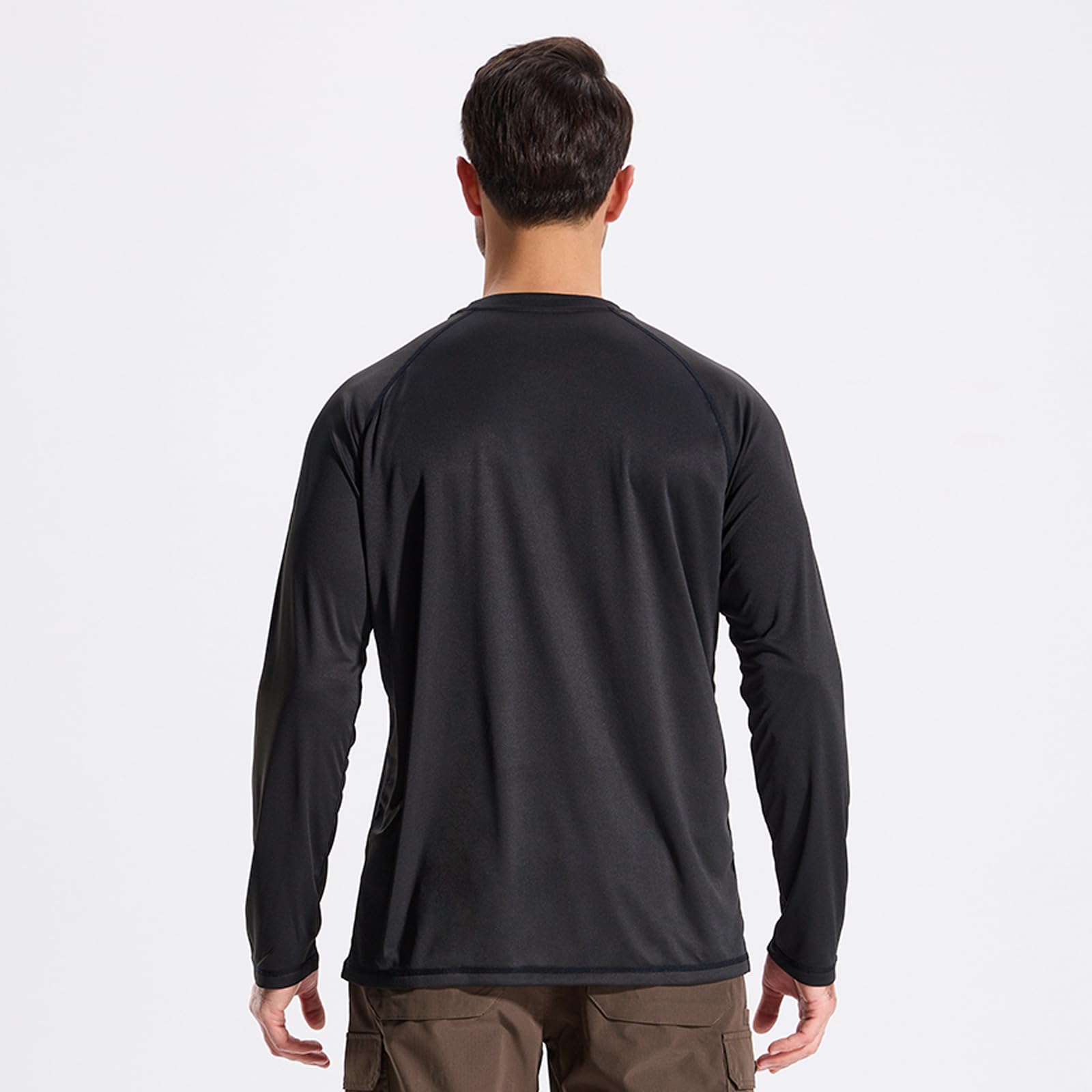 LOOGU Men’s Outdoor Long Sleeve Shirt Black T30
