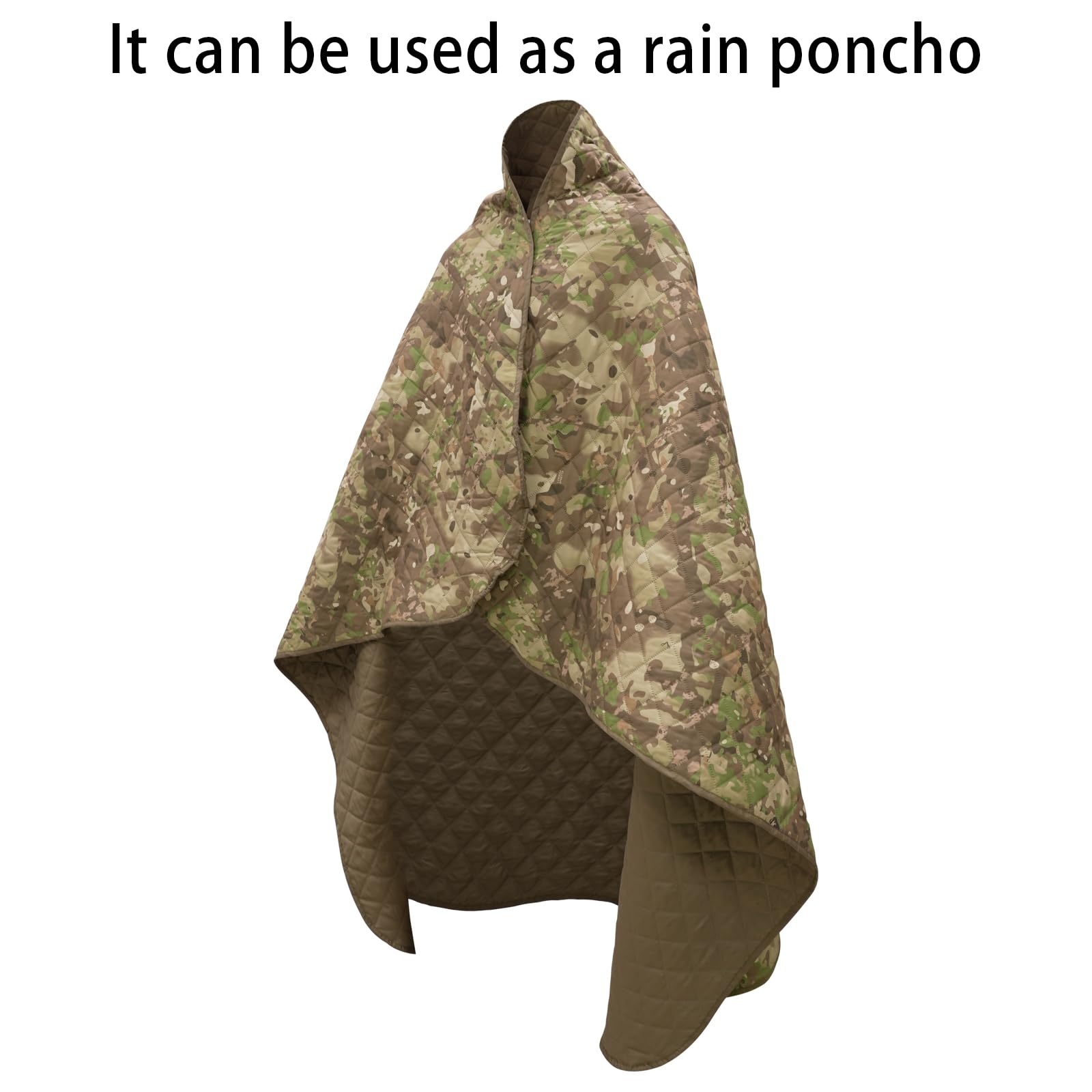 LOOGU Camo Blanket Waterproof Insulation Poncho Liner BL60