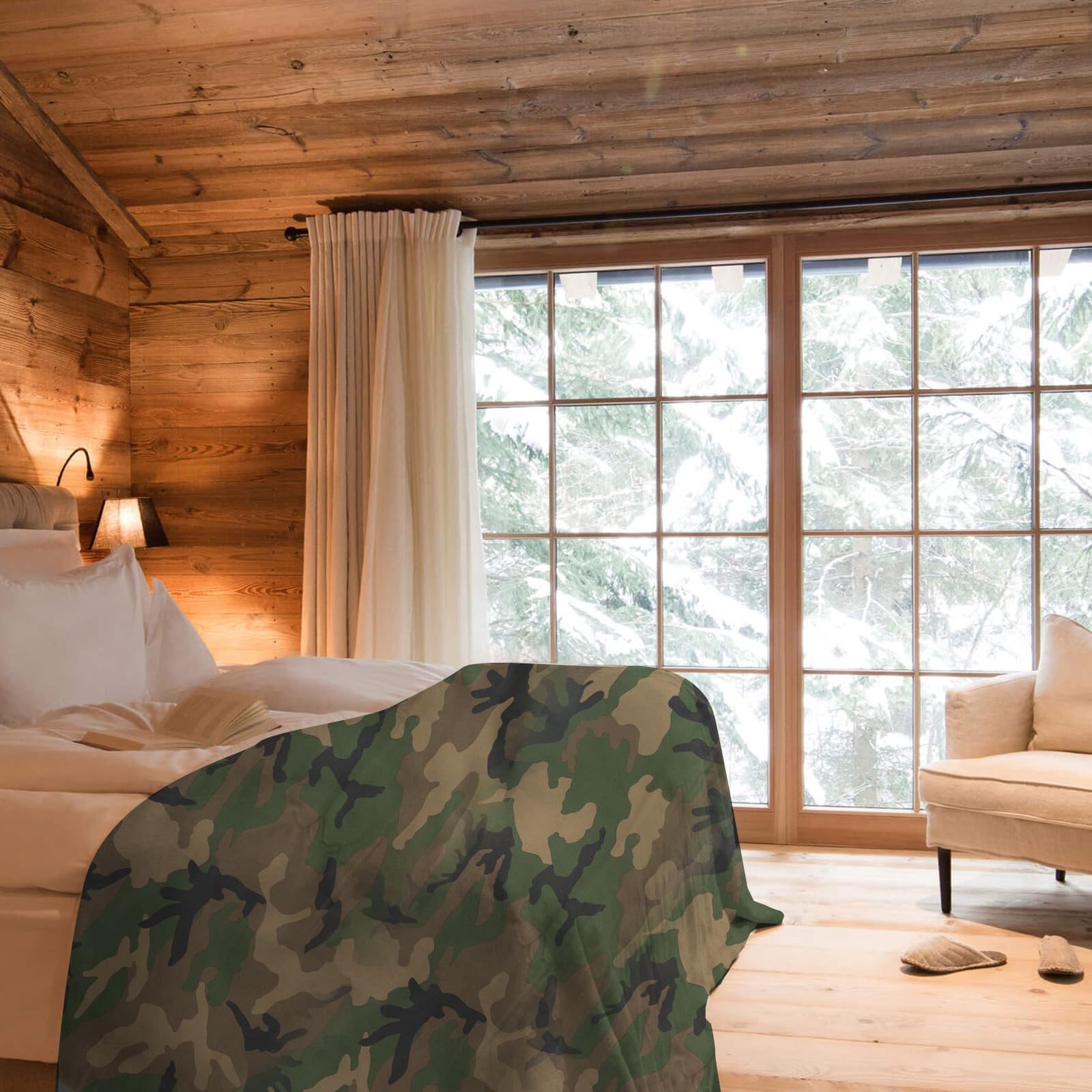 LOOGU – couverture camouflage Woobie imperméable, doublure de poncho pour le camping en plein air, la randonnée, la chasse, la survie, la randonnée, le pique-nique