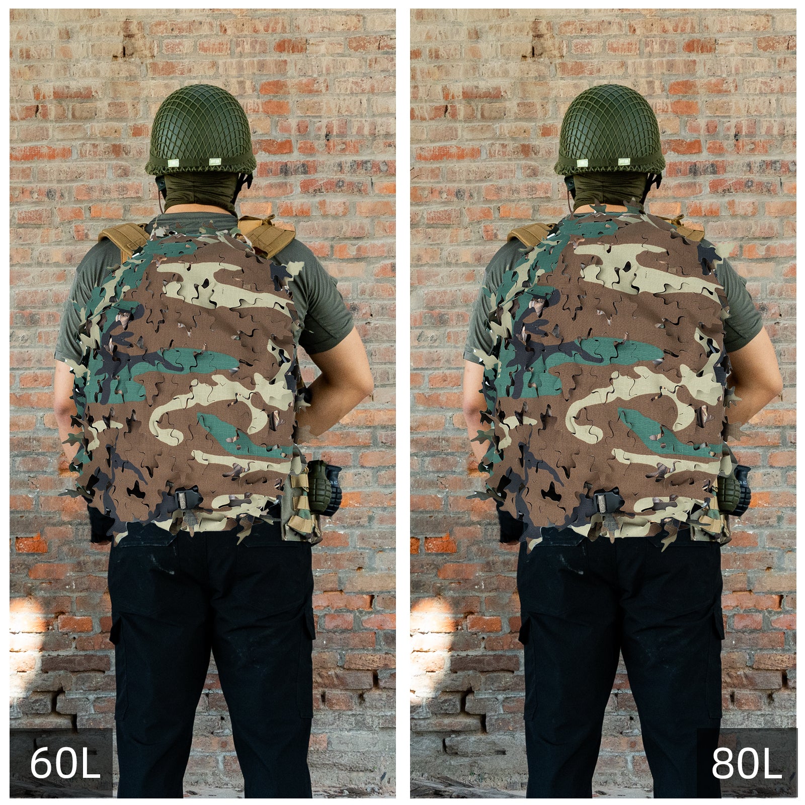 LOOGU Tactical Backpack Cover_Us 4 Color Woodland Oak Leaf