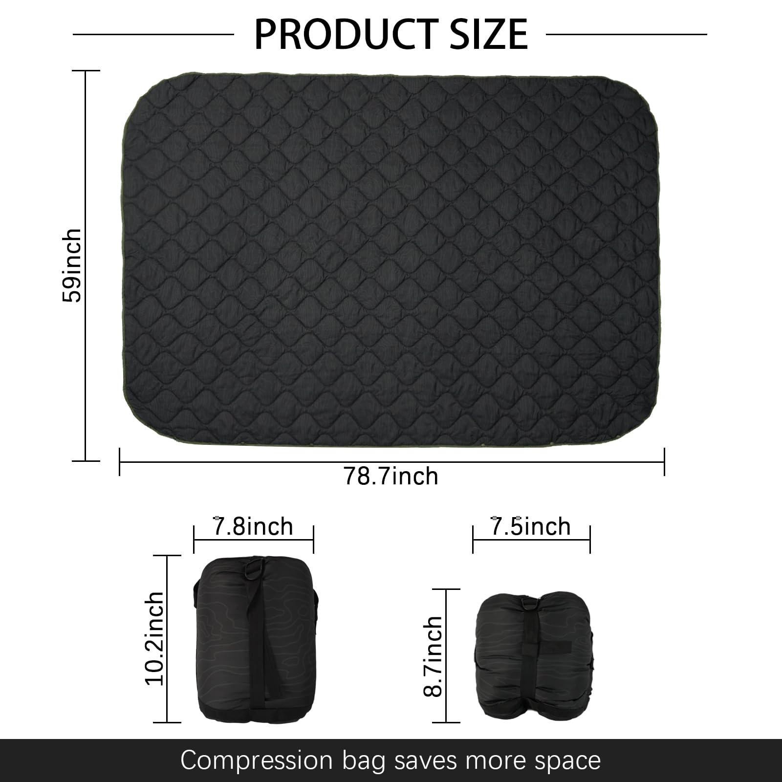 LOOGU – couverture camouflage Woobie imperméable, doublure de poncho pour le camping en plein air, la randonnée, la chasse, la survie, la randonnée, le pique-nique