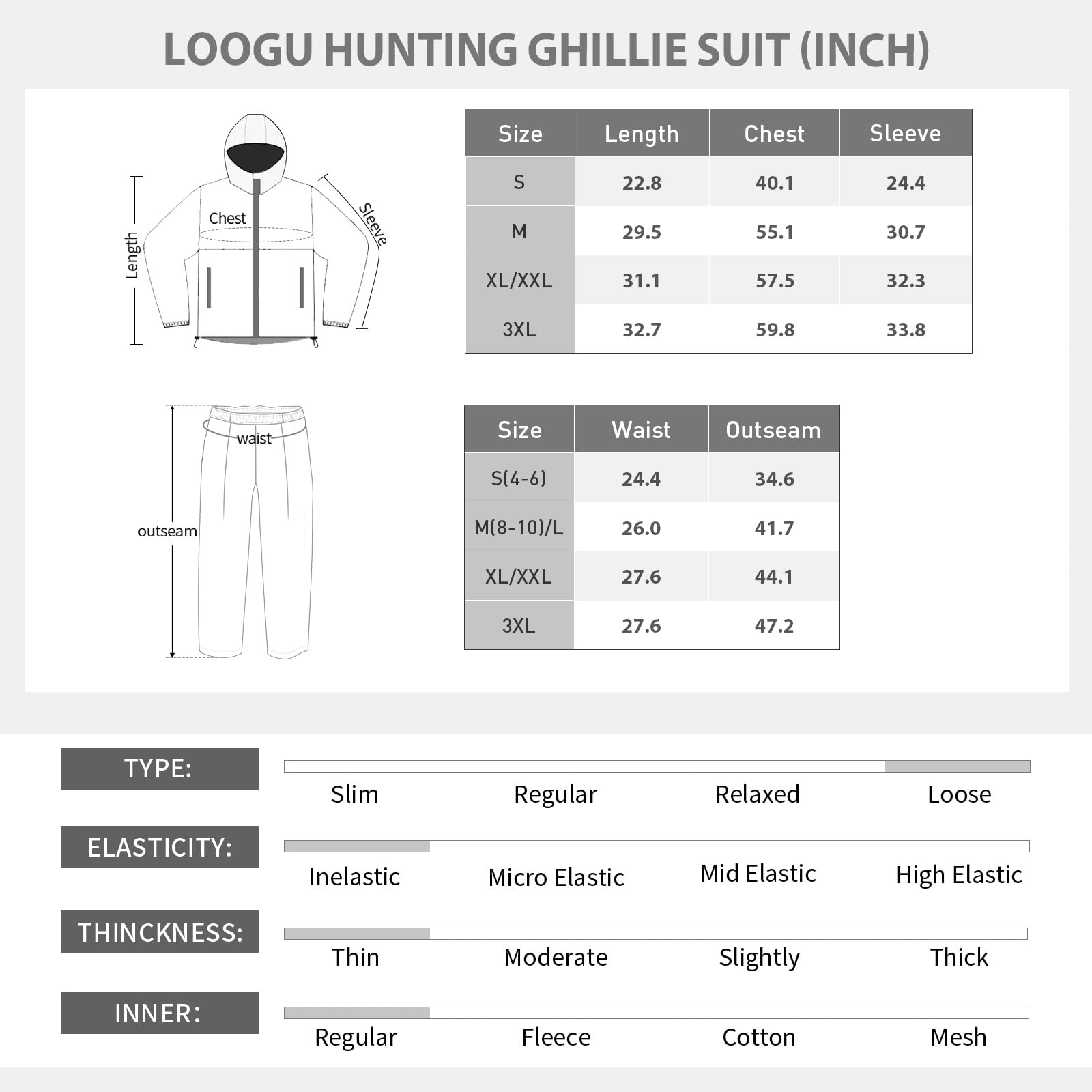 LOOGU Hunting Ghillie Suit-SPRETTA Camo