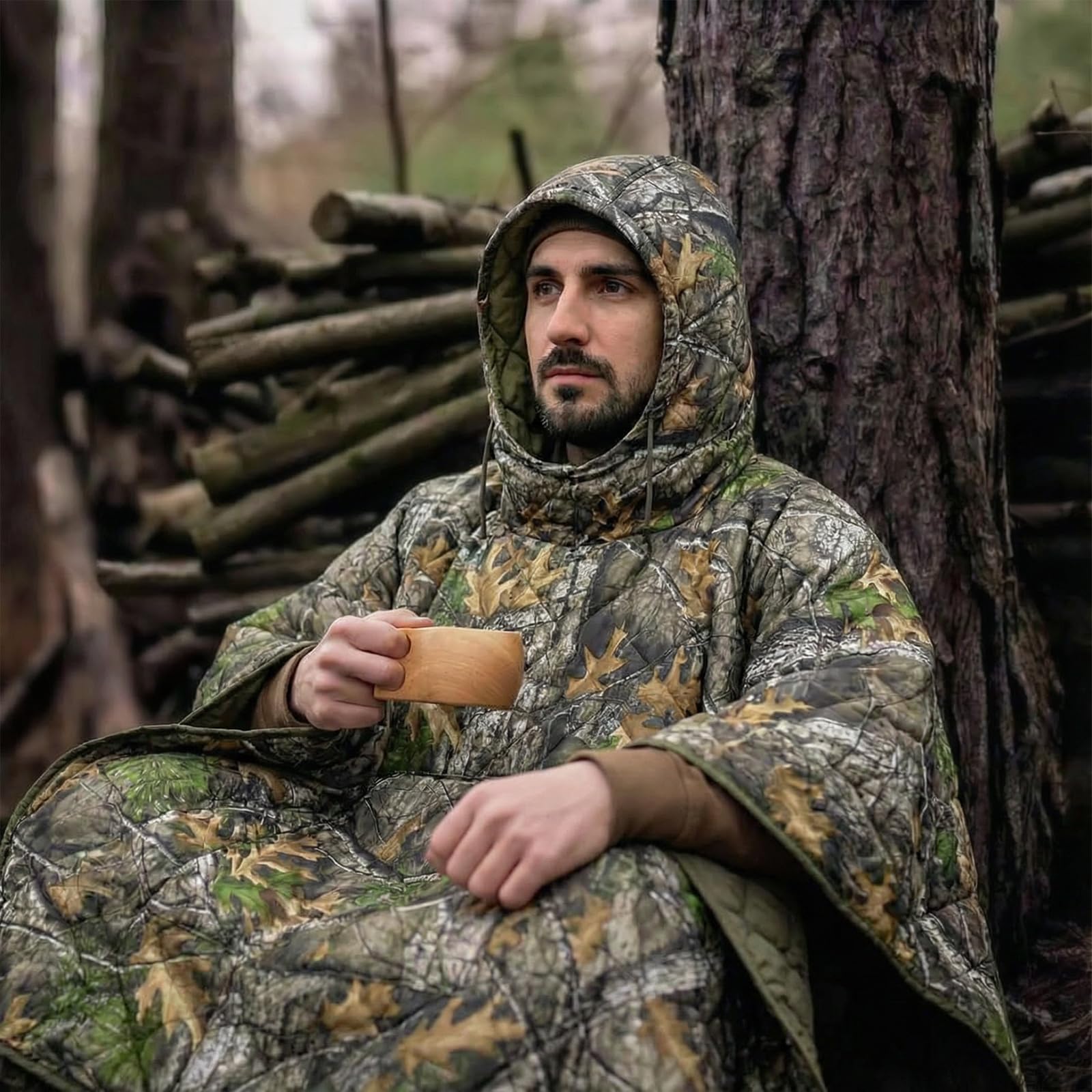 LOOGU Camo Blanket Zipper Insulated Sleeping Bag IP10