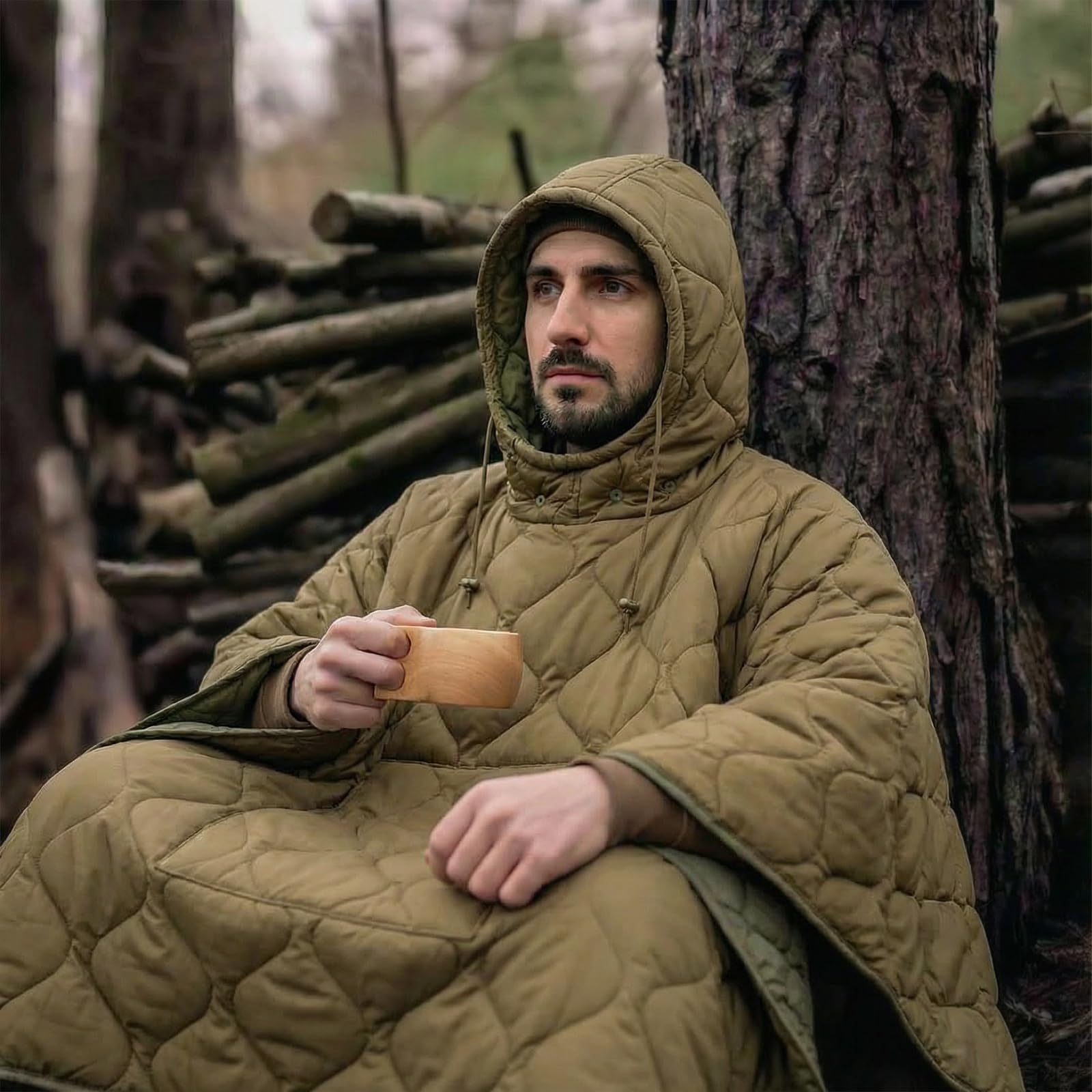 LOOGU Camo Blanket Zipper Insulated Sleeping Bag IP10