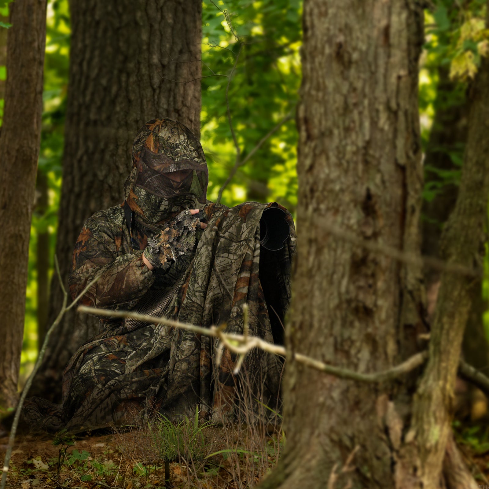 LOOGU Men's Hooded Mosquito Suit-Super Tree Camo