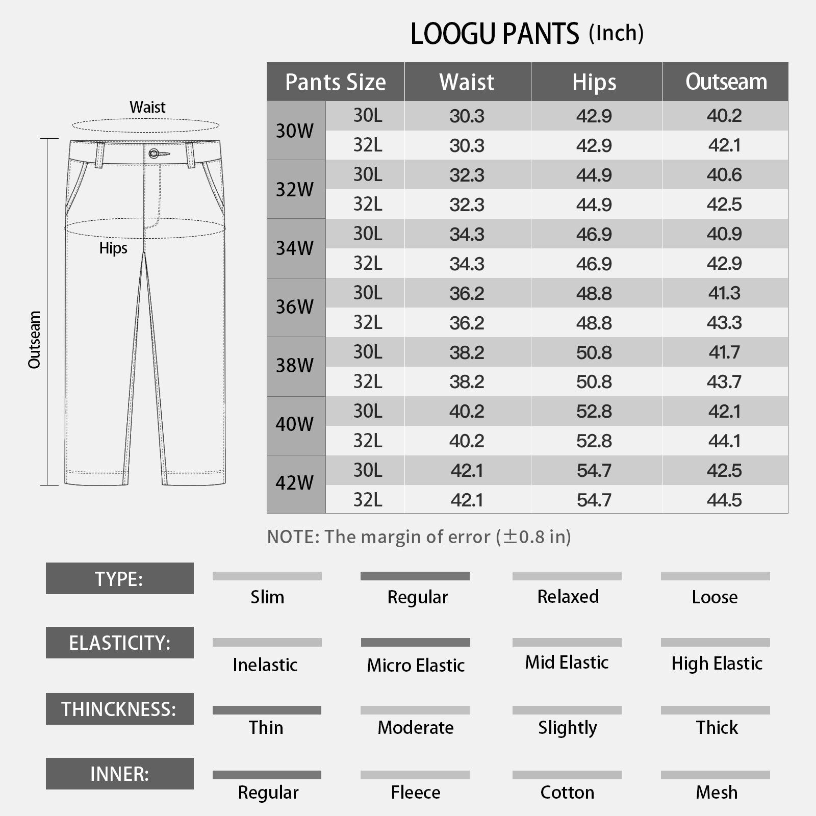 LOOGU Men's 7-Pocket Fishing Pant-Black H80