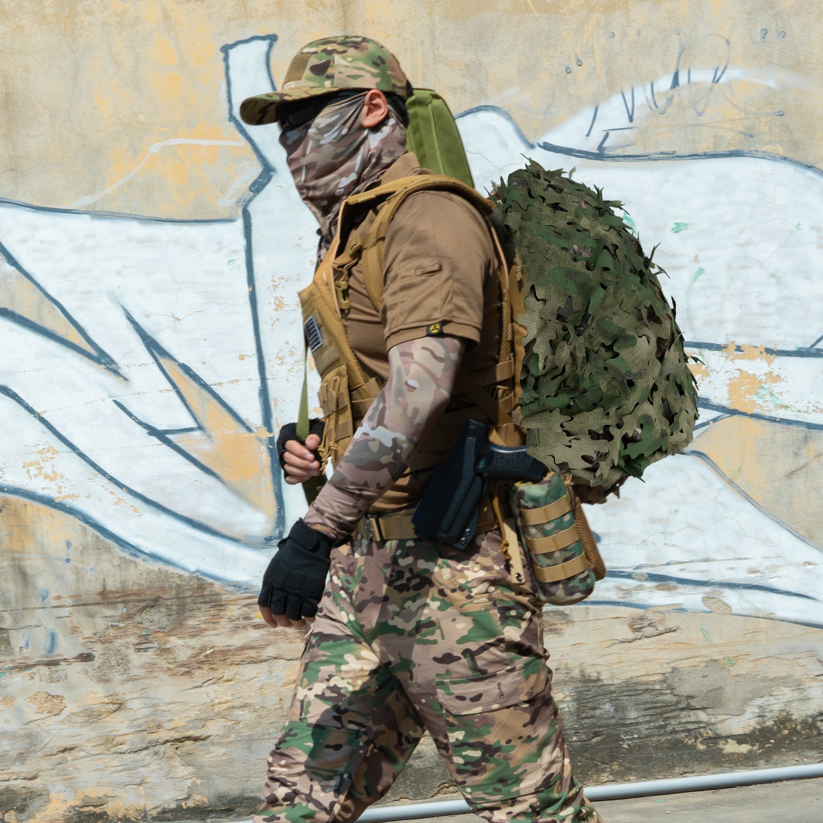 LOOGU Tactical Backpack Cover-AG Oak Leaf