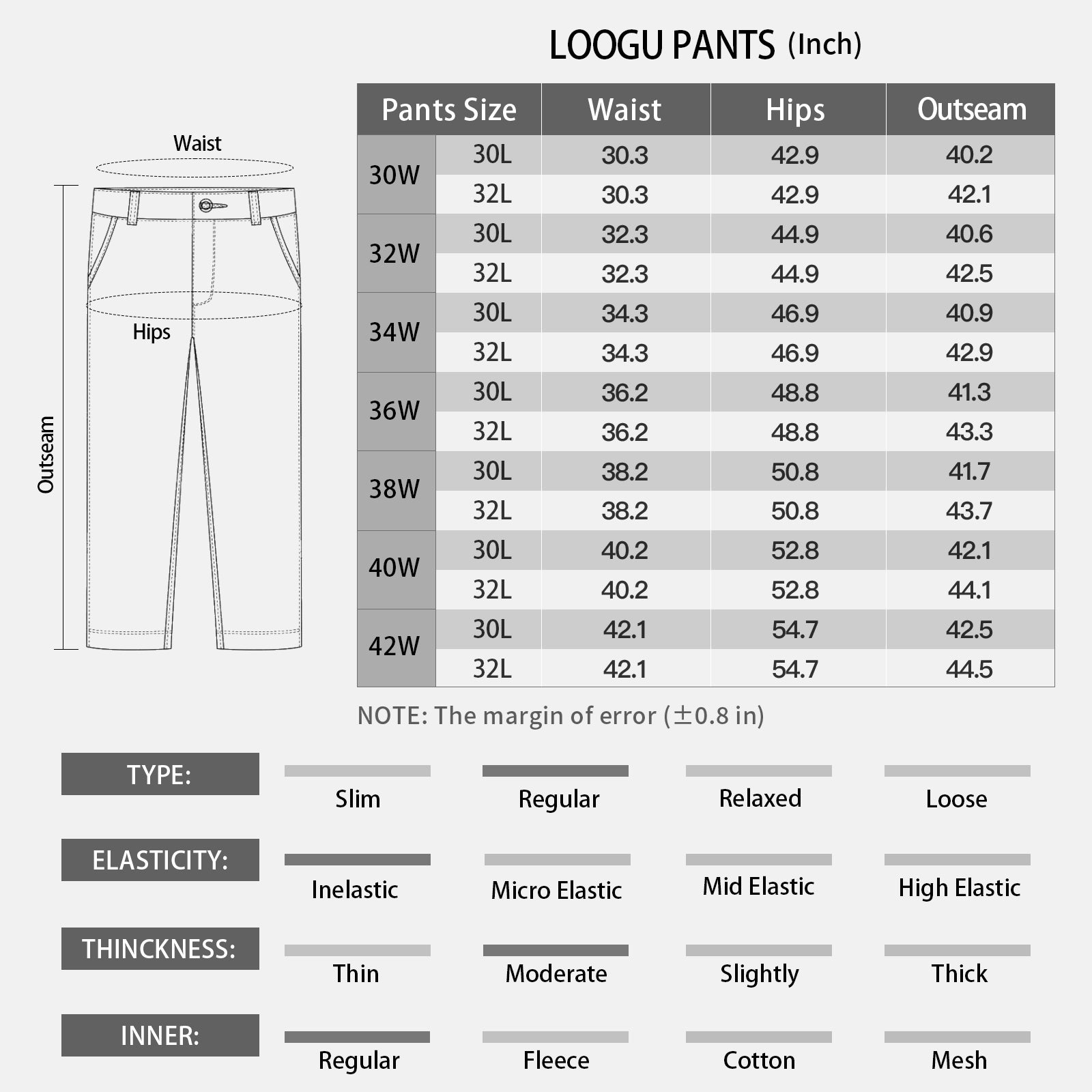 LOOGU Camo Hunting Pants 7 Pockets H30