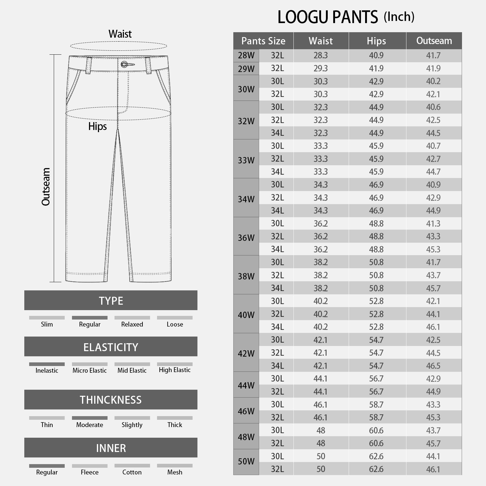 LOOGU Workwear Pants 7 Pockets H30