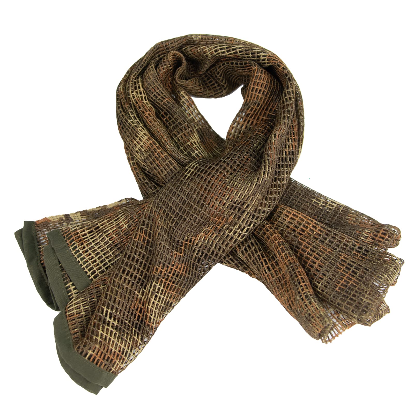 LOOGU Camouflage Netting, Tactical Mesh Net Camo Scarf with Double-sided Prints for Wargame,Sports & Other Outdoor Activities
