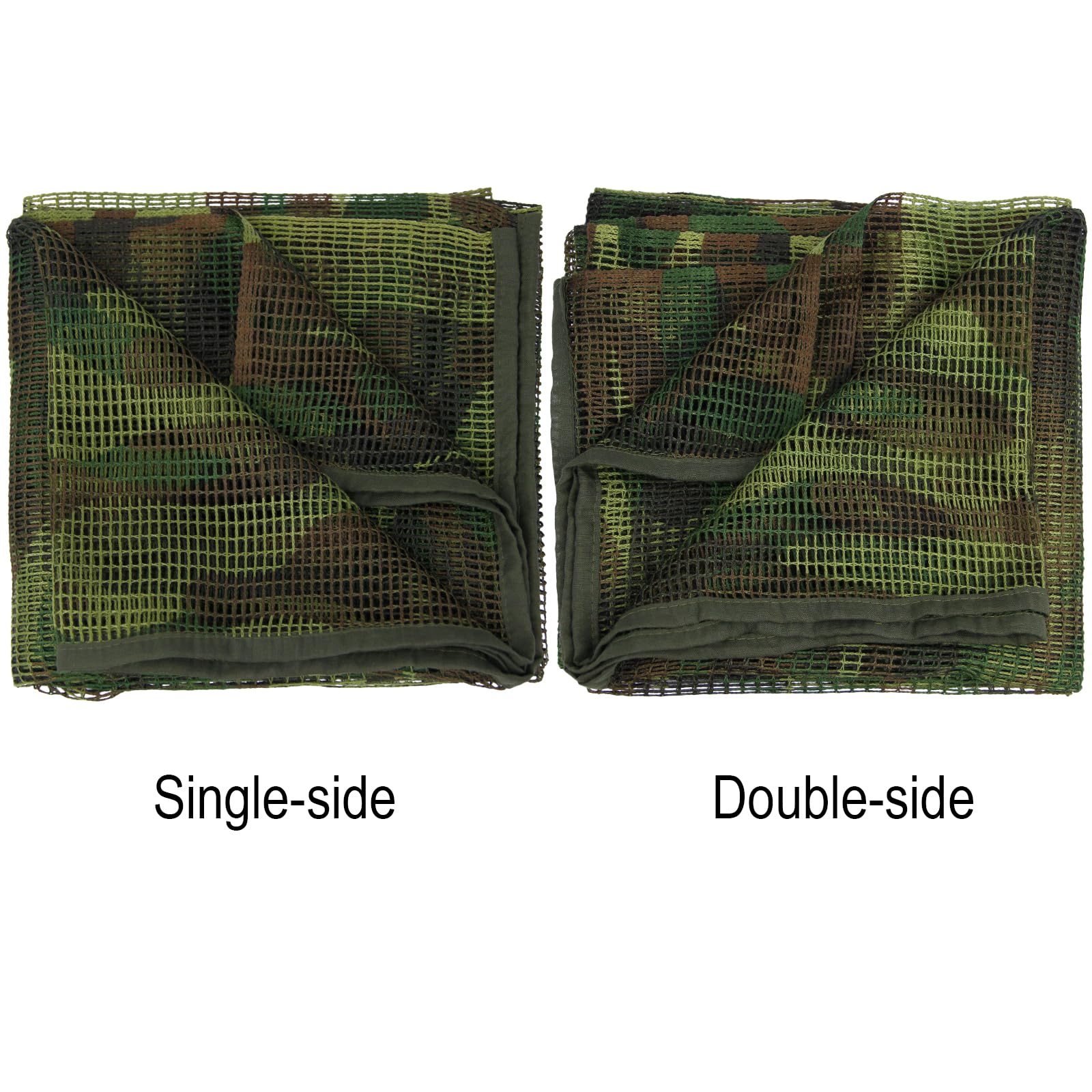 LOOGU Camouflage Netting, Tactical Mesh Net Camo Scarf with Double-sided Prints for Wargame,Sports & Other Outdoor Activities