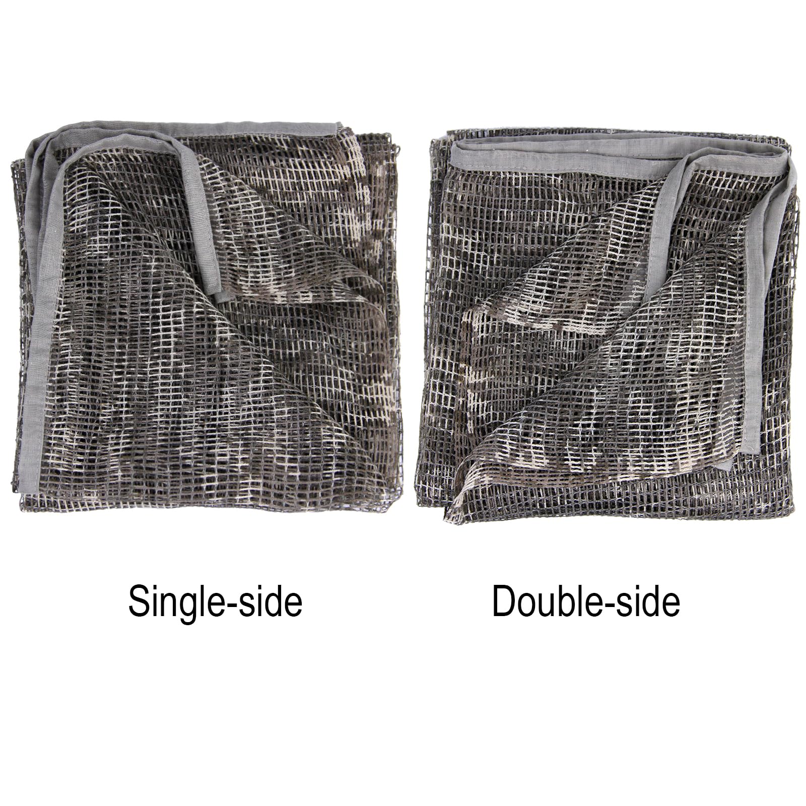 LOOGU Camouflage Netting, Tactical Mesh Net Camo Scarf with Double-sided Prints for Wargame,Sports & Other Outdoor Activities