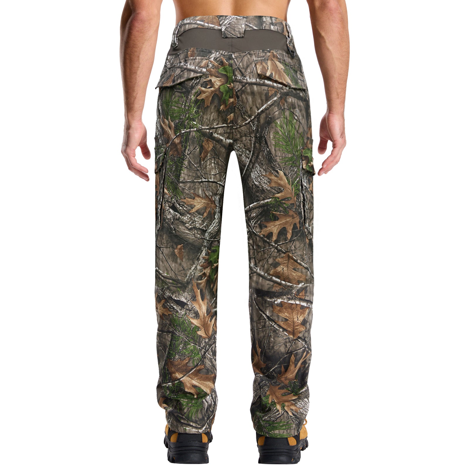 LOOGU Men's Water Resistant Tactical Pants Cargo Pants Super Tree Camo H61