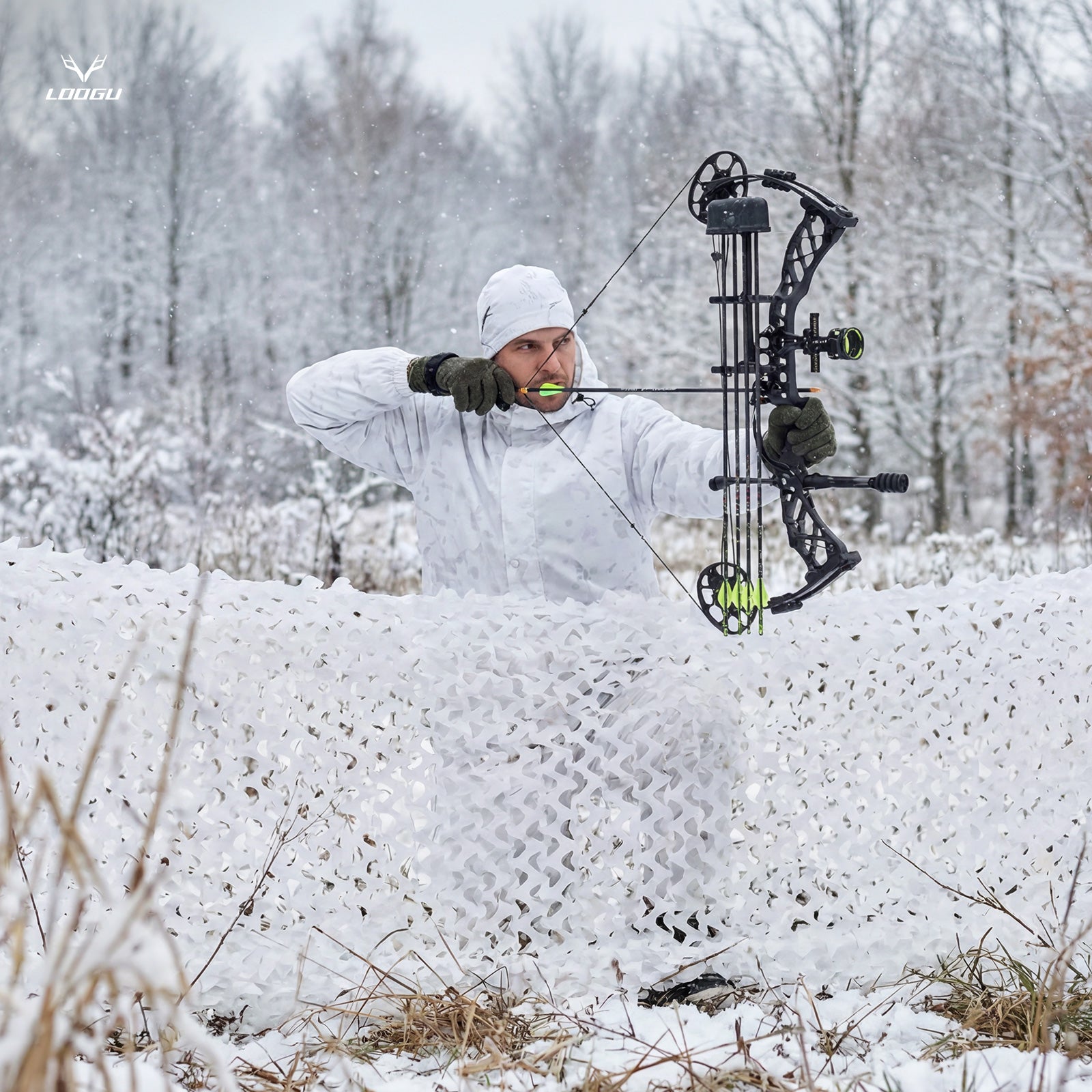 LOOGU Camping Military Hunting Camo Netting Spretta Camo