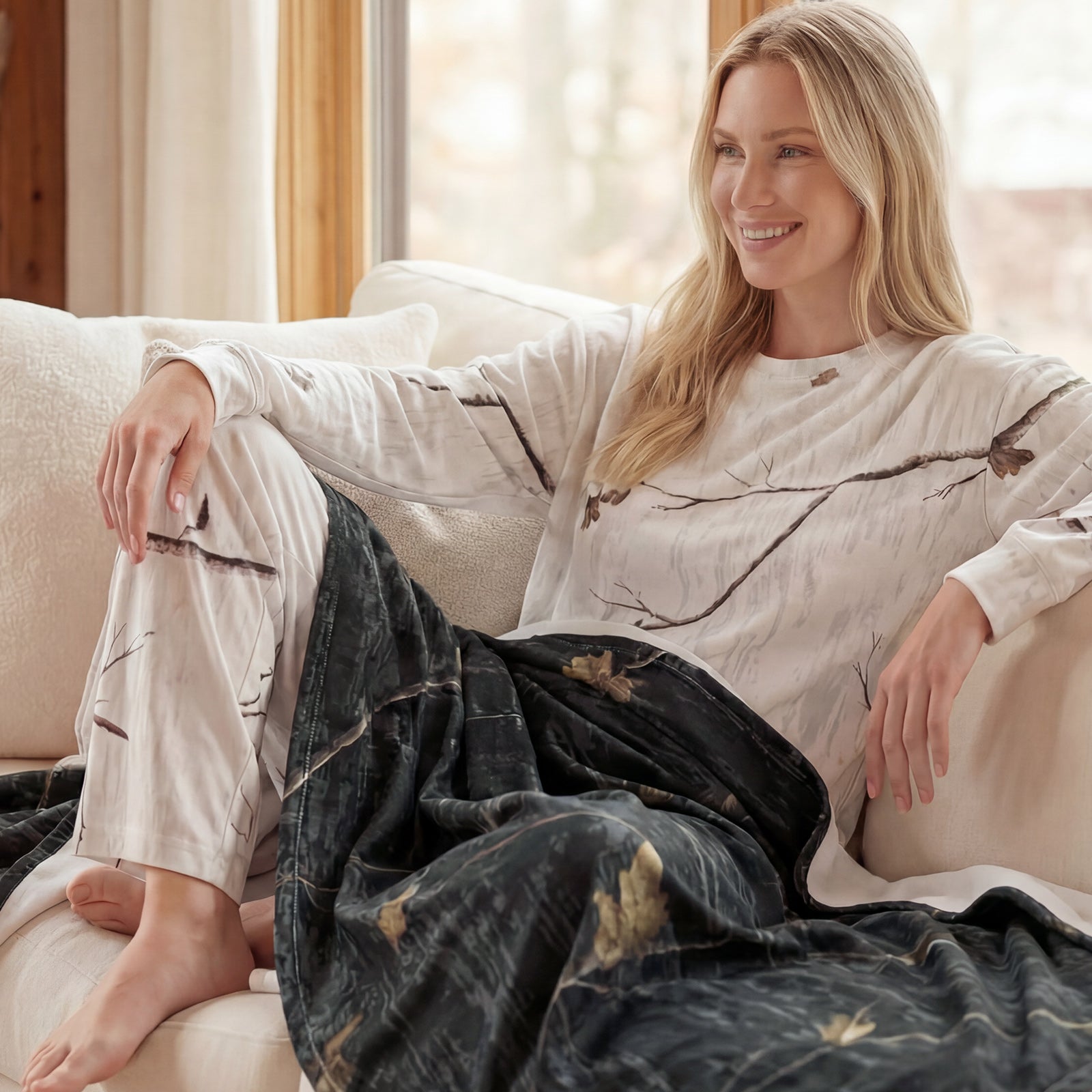 LOOGU Camo Insulation Blanket Water Resistant Thermal Blanket BL51