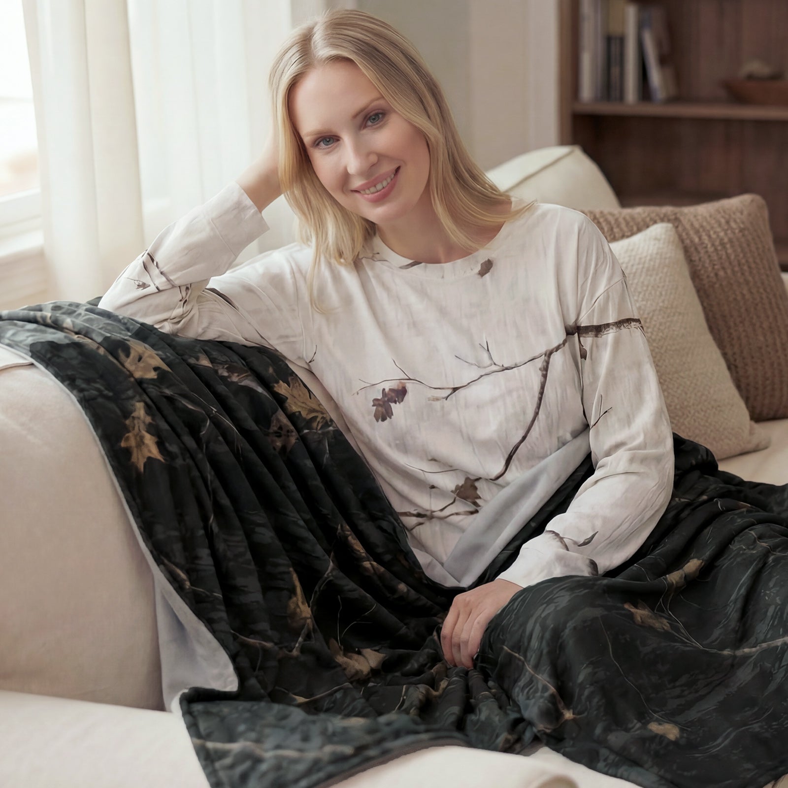 LOOGU Camo Insulation Blanket Water Resistant Thermal Blanket BL51