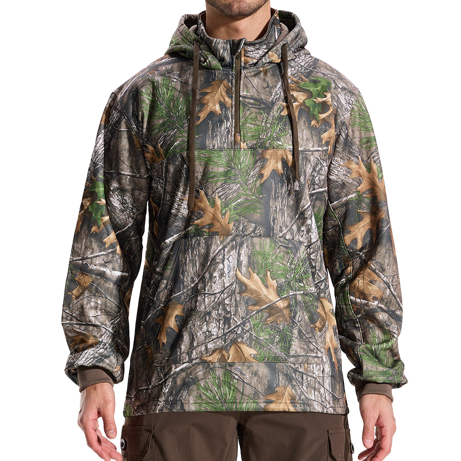 LOOGU Hunting Fleece Zipper Hoodie-Super Tree Camo D50