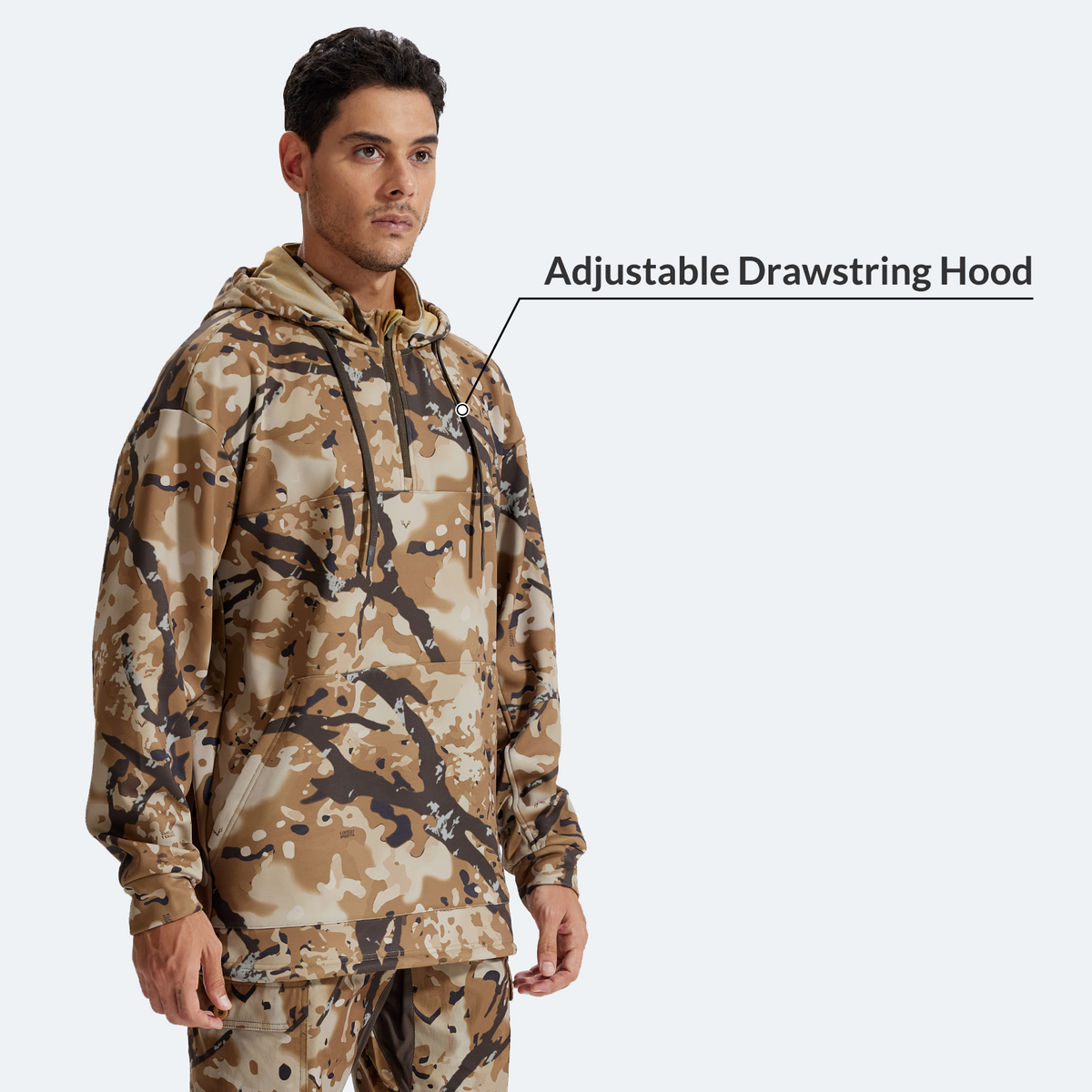 LOOGU Hunting Hoodies Fleece Lining Performance Insulation Pullover Spretta Desert D50-1