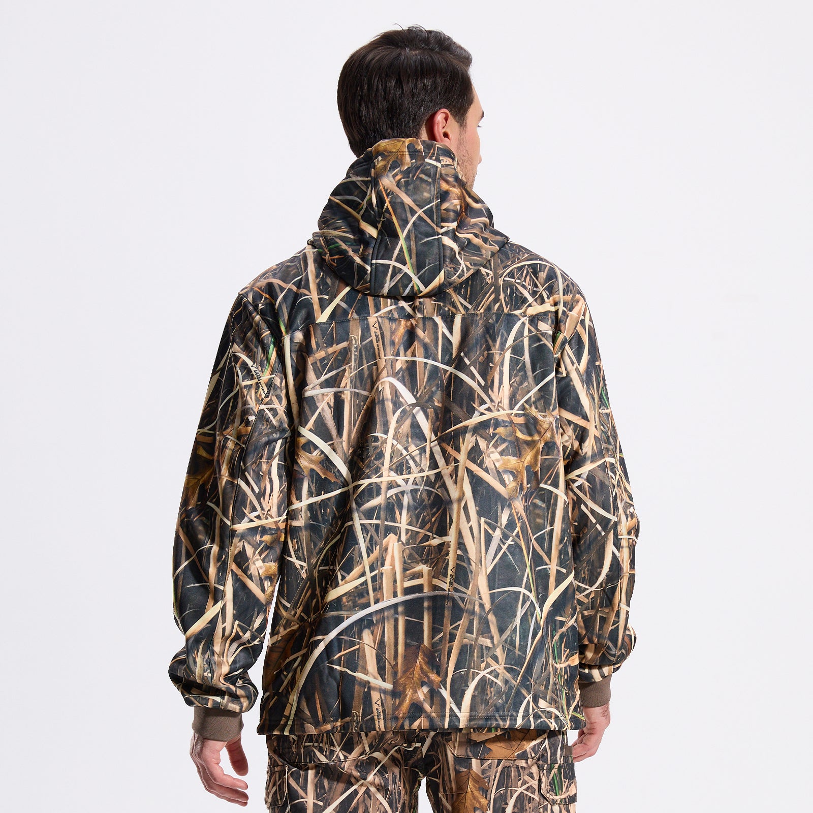 LOOGU Hunting Fleece Zipper Hoodie-Grass Shadow Camo D50