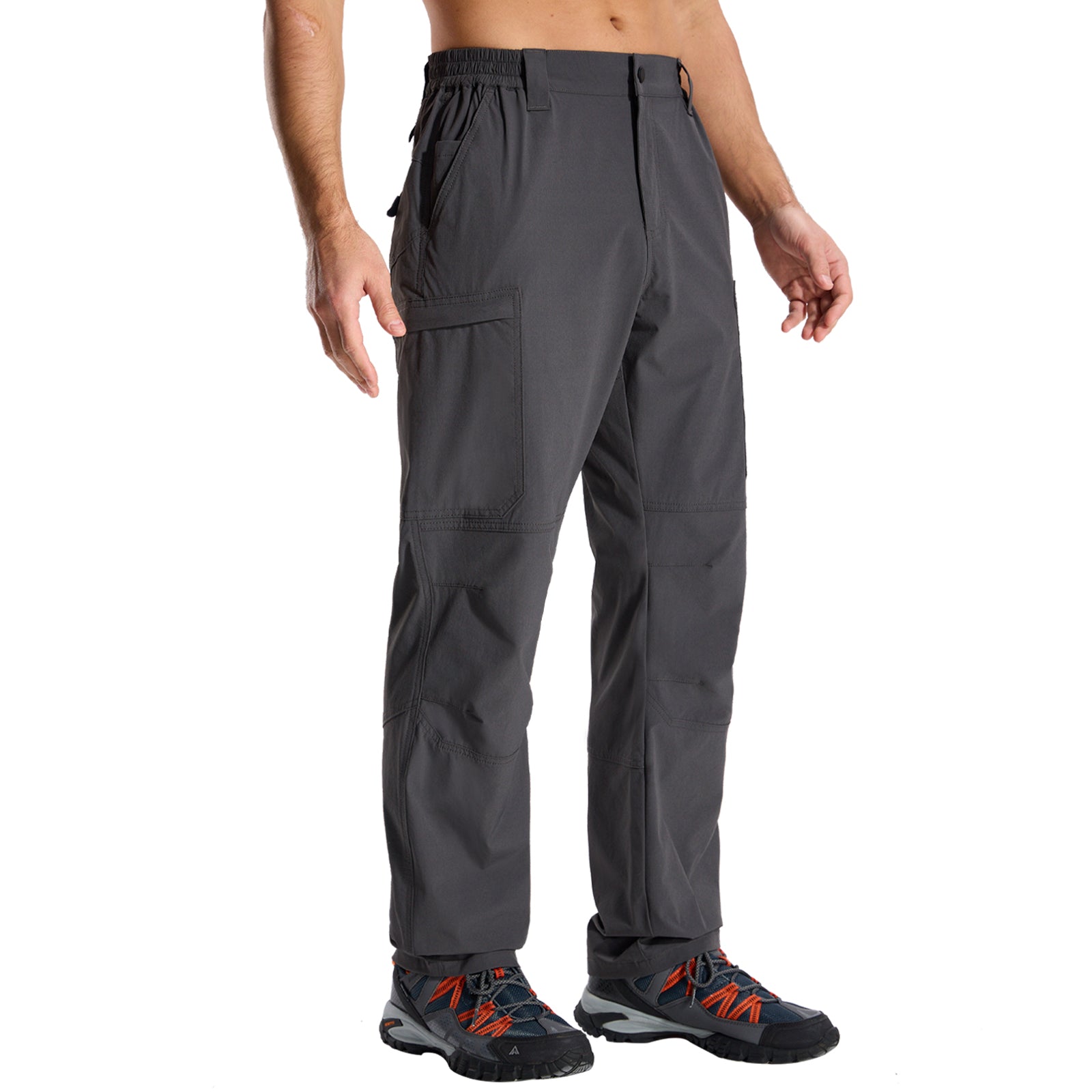 LOOGU Men's 7-Pocket Fishing Pant-Gray H80