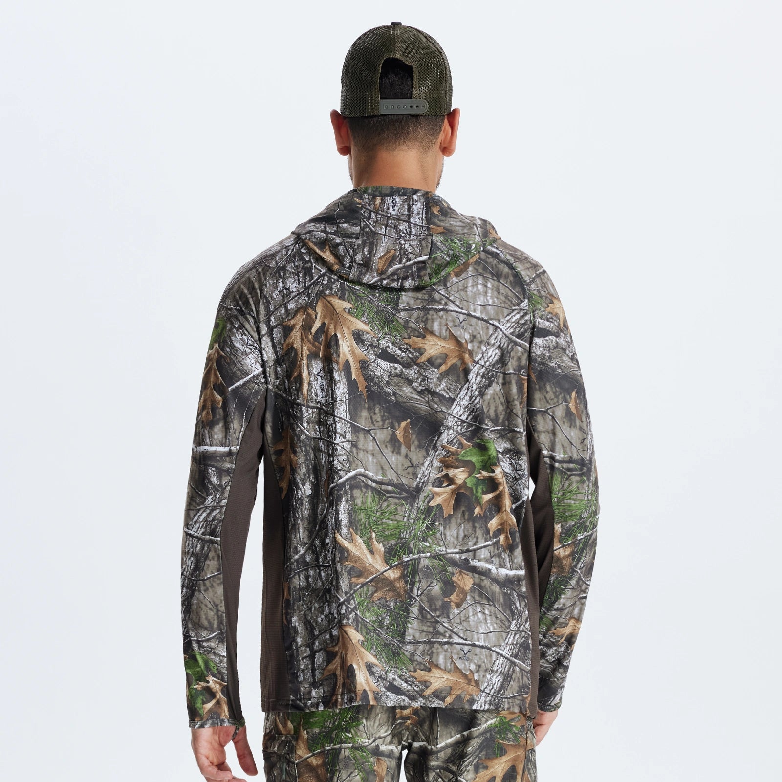 LOOGU Men's Fishing Hoodie Shirts Super Tree Camo T71