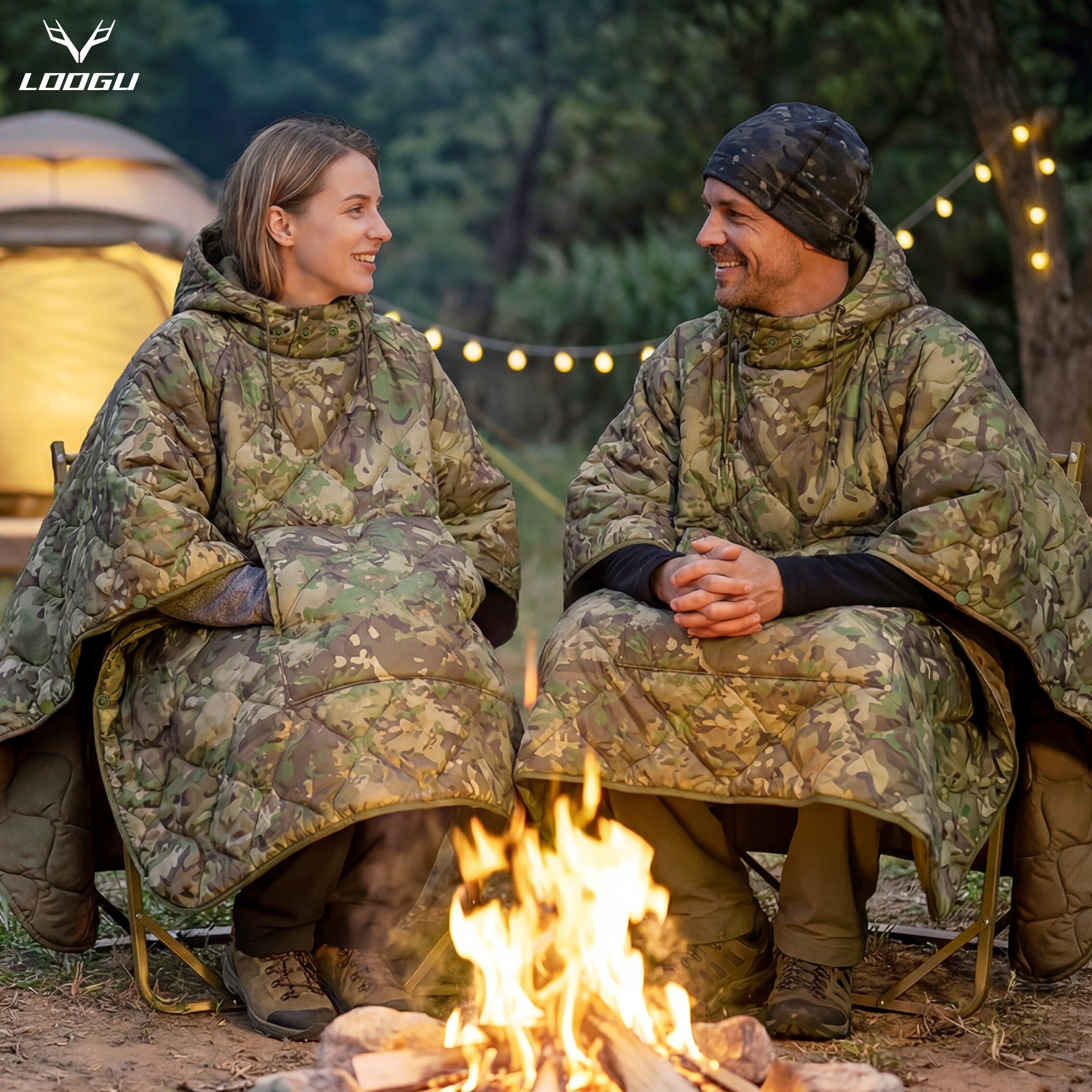 LOOGU Camo Blanket Zipper Insulated Sleeping Bag IP10