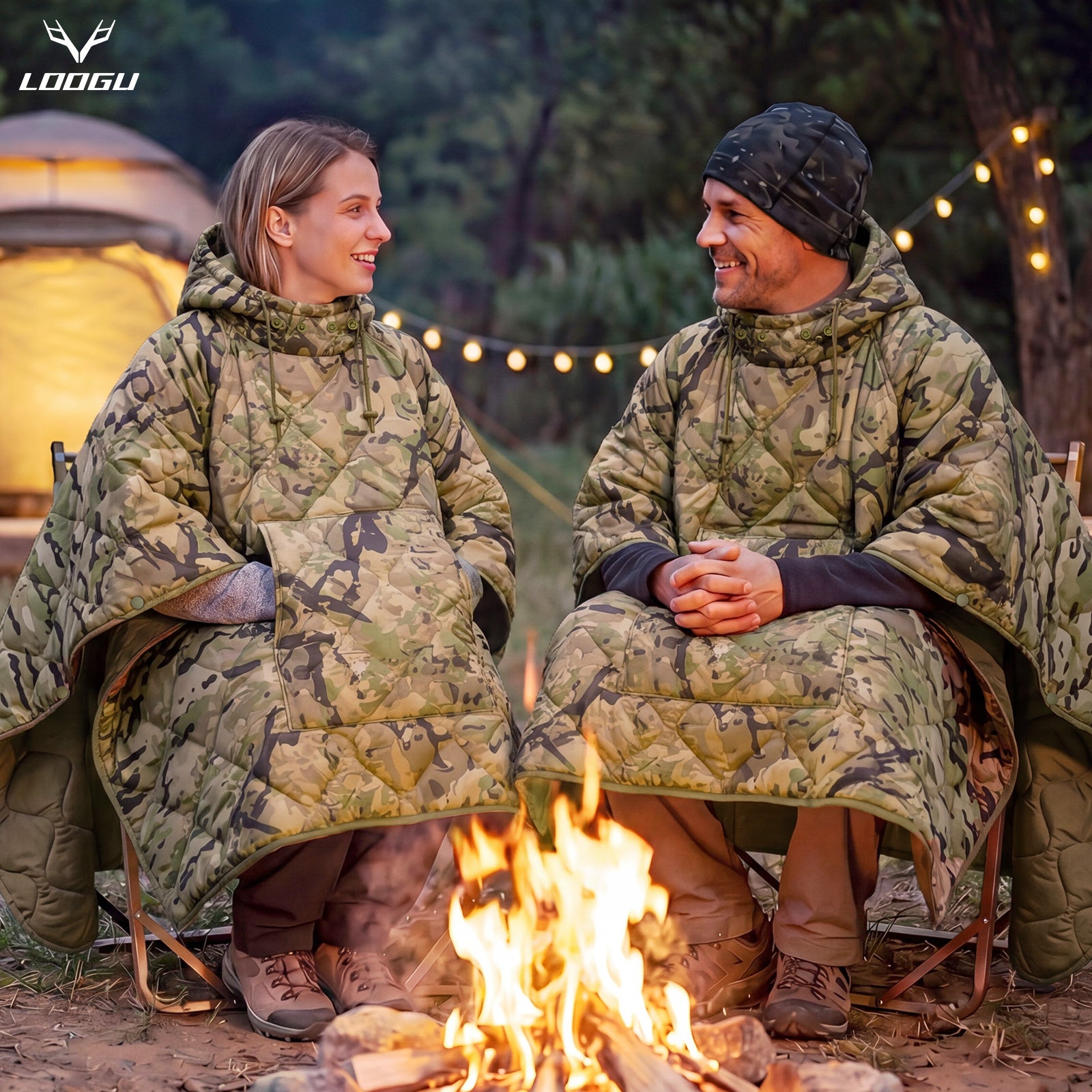 LOOGU Camo Blanket Zipper Insulated Sleeping Bag IP10