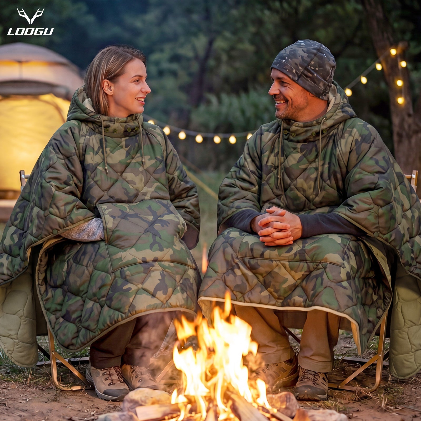LOOGU Camo Blanket Zipper Insulated Sleeping Bag IP10