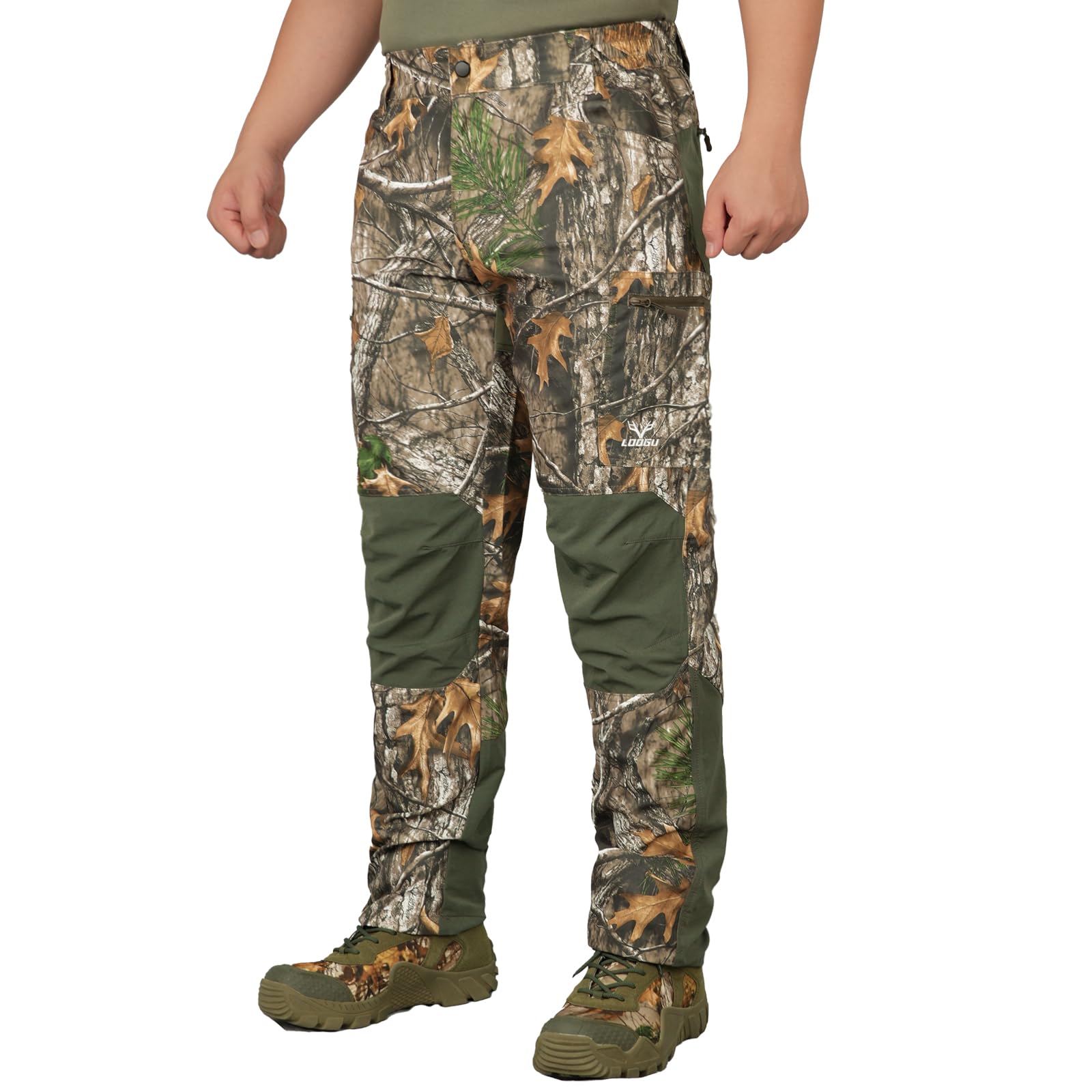 LOOGU Camo Hunting Pants 7 Pockets Super tree Contrast H70