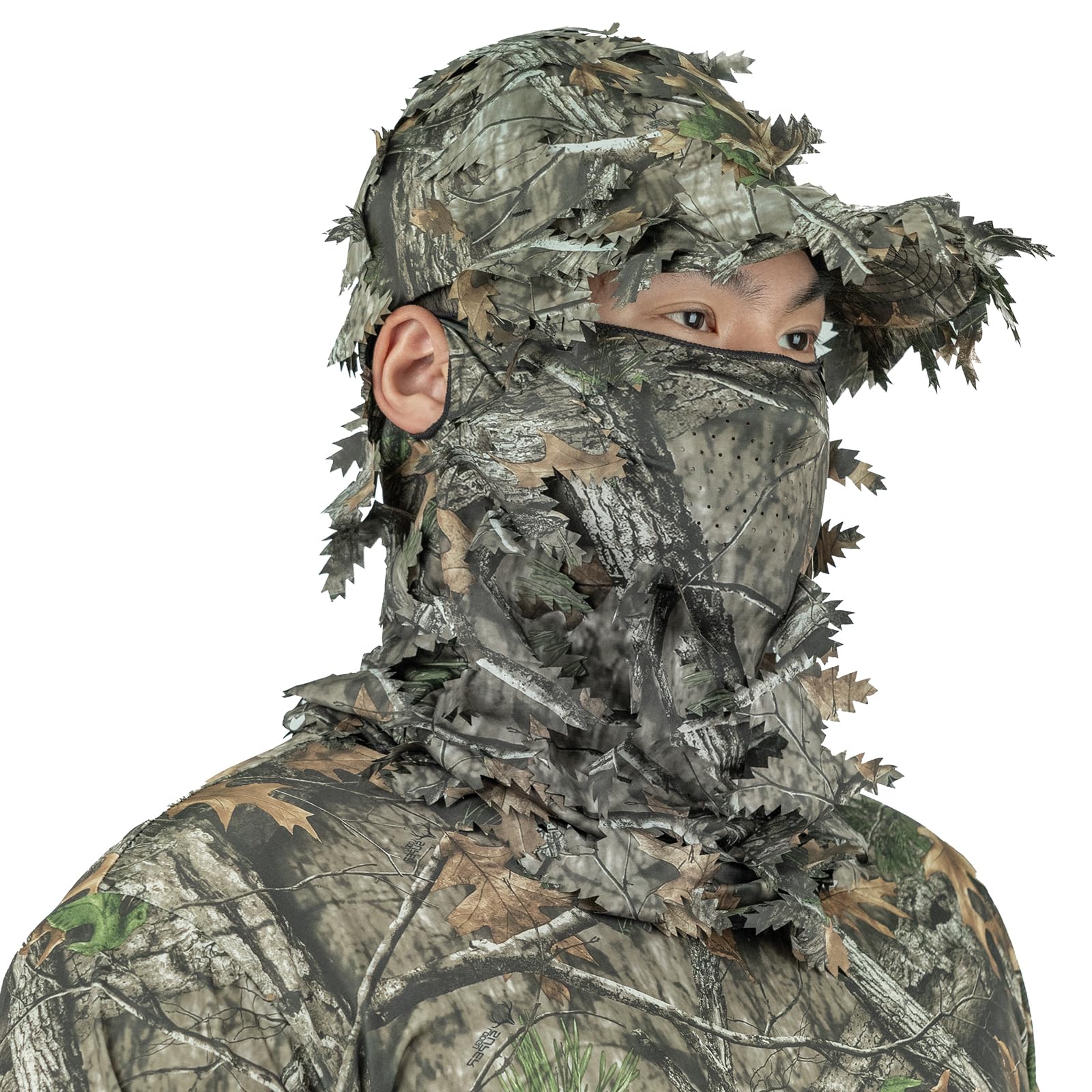 LOOGU Camouflage 2-piece set (hat+ leaves face mask)