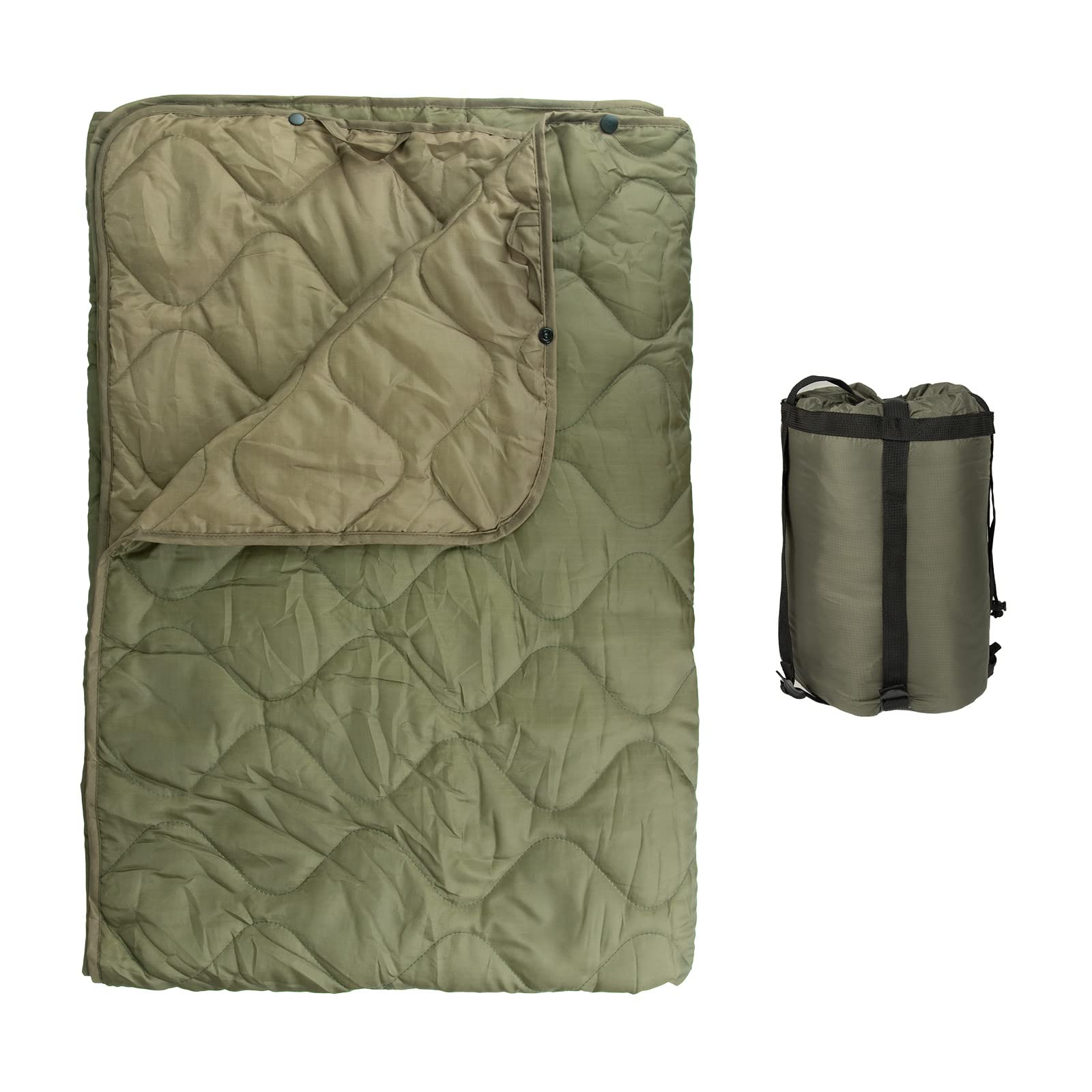 LOOGU Camping Blanket - Button Cordless Olive