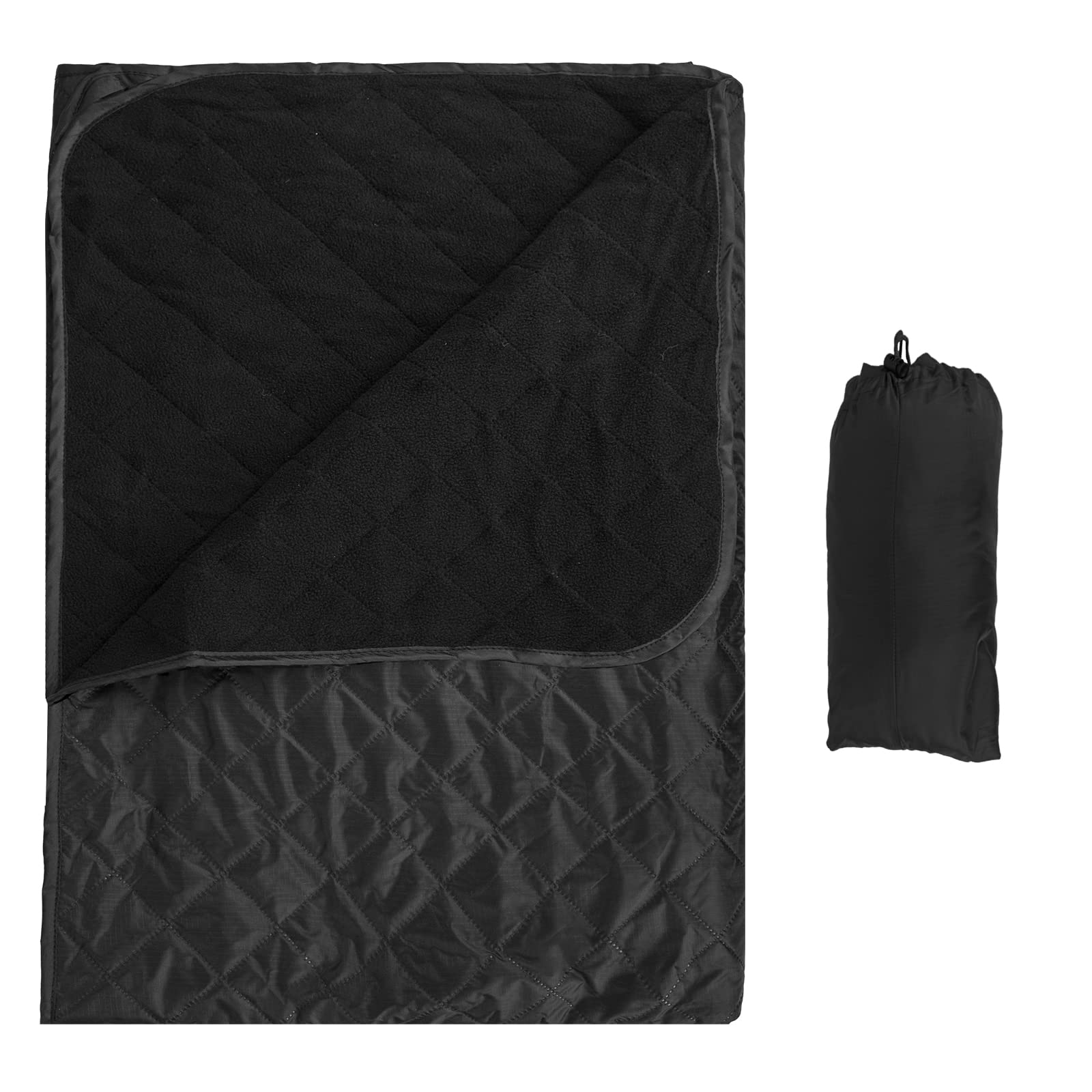 LOOGU Camping Blanket - black Polar Fleece