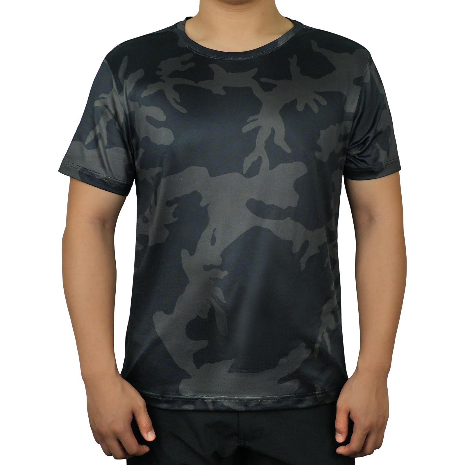 LOOGU Hunting Camo Short Sleeve Us 4 Color Black T11