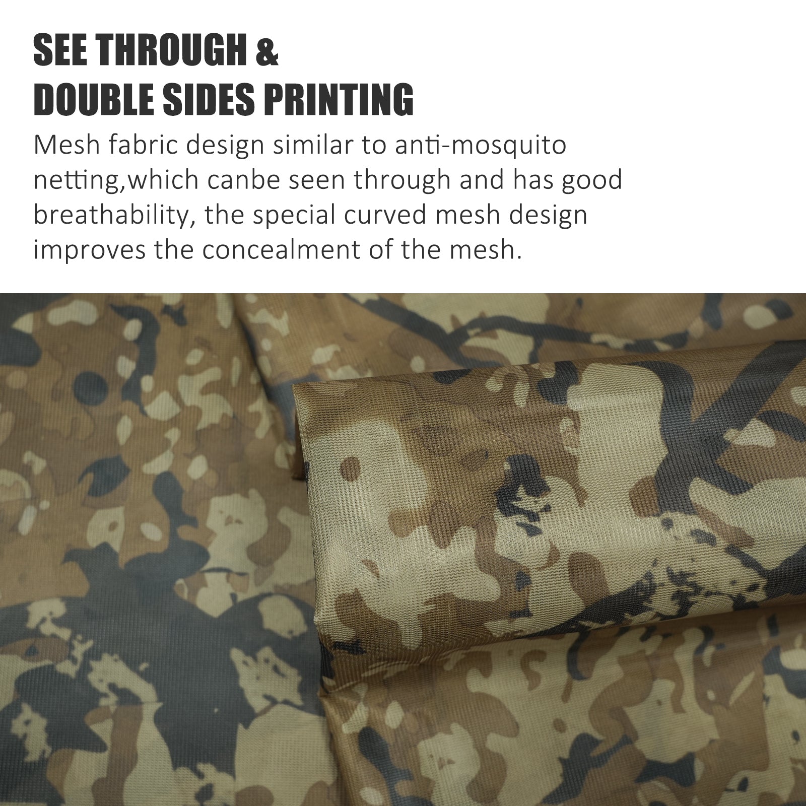 LOOGU Camo Netting Mesh Quiet Nets Spretta Camo