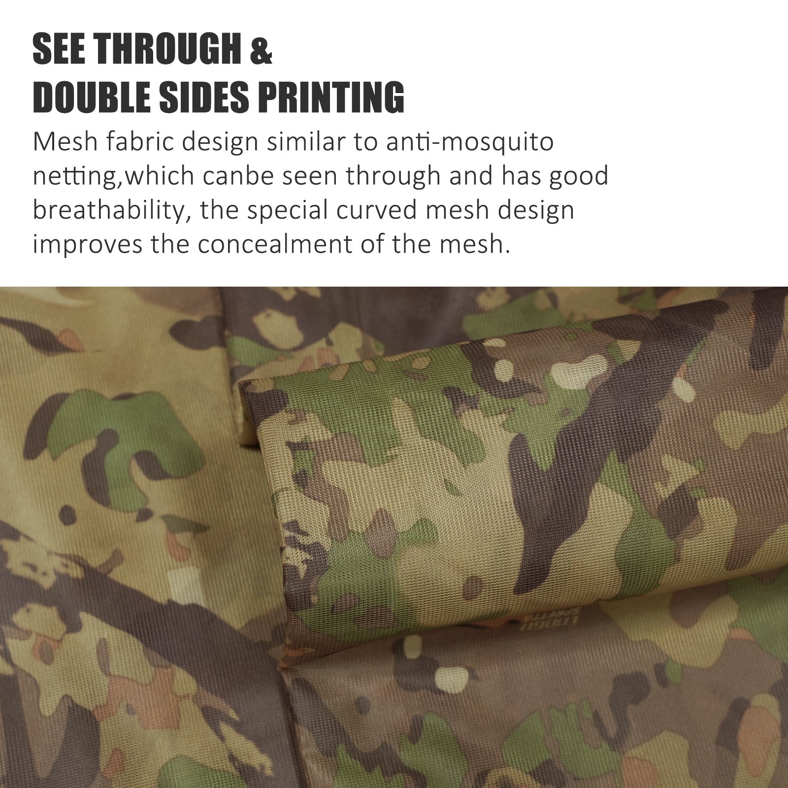 LOOGU Camo Netting Mesh Quiet Nets Spretta Camo