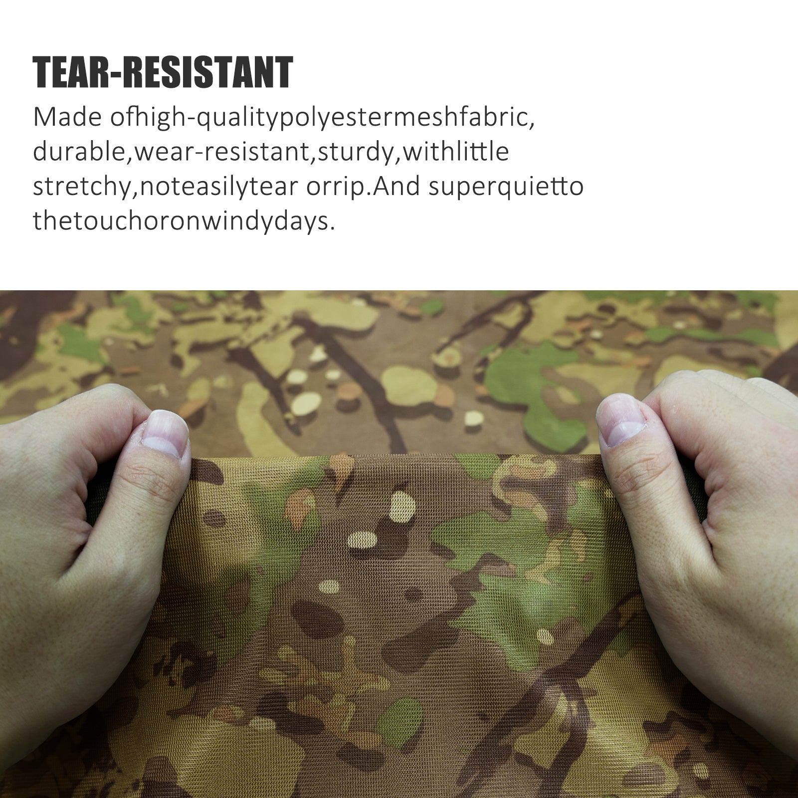 LOOGU Camo Netting Mesh Quiet Nets Spretta Camo