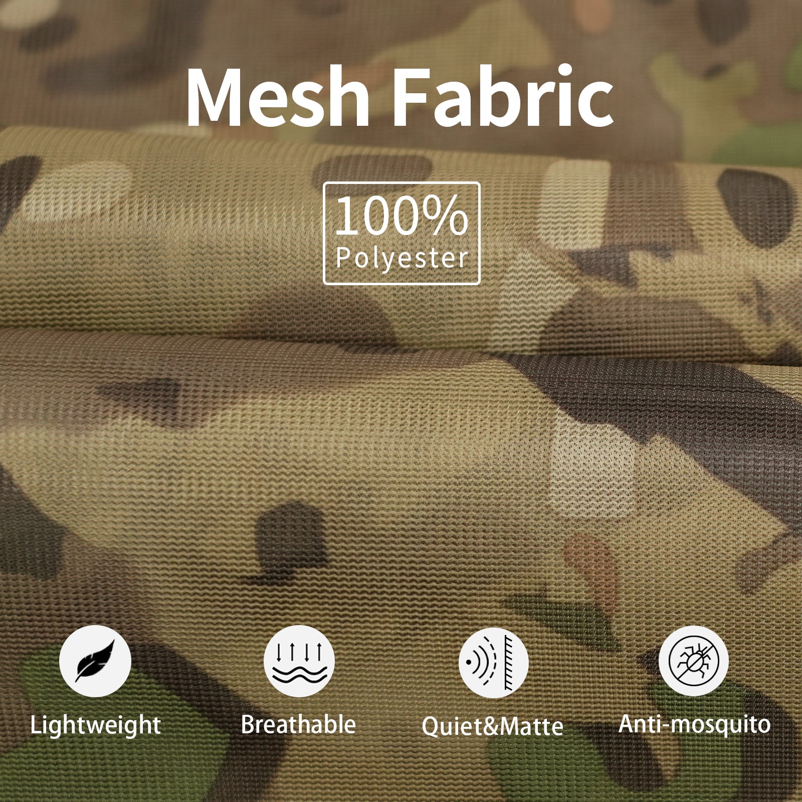 LOOGU Camo Netting Mesh Quiet Nets Spretta Camo