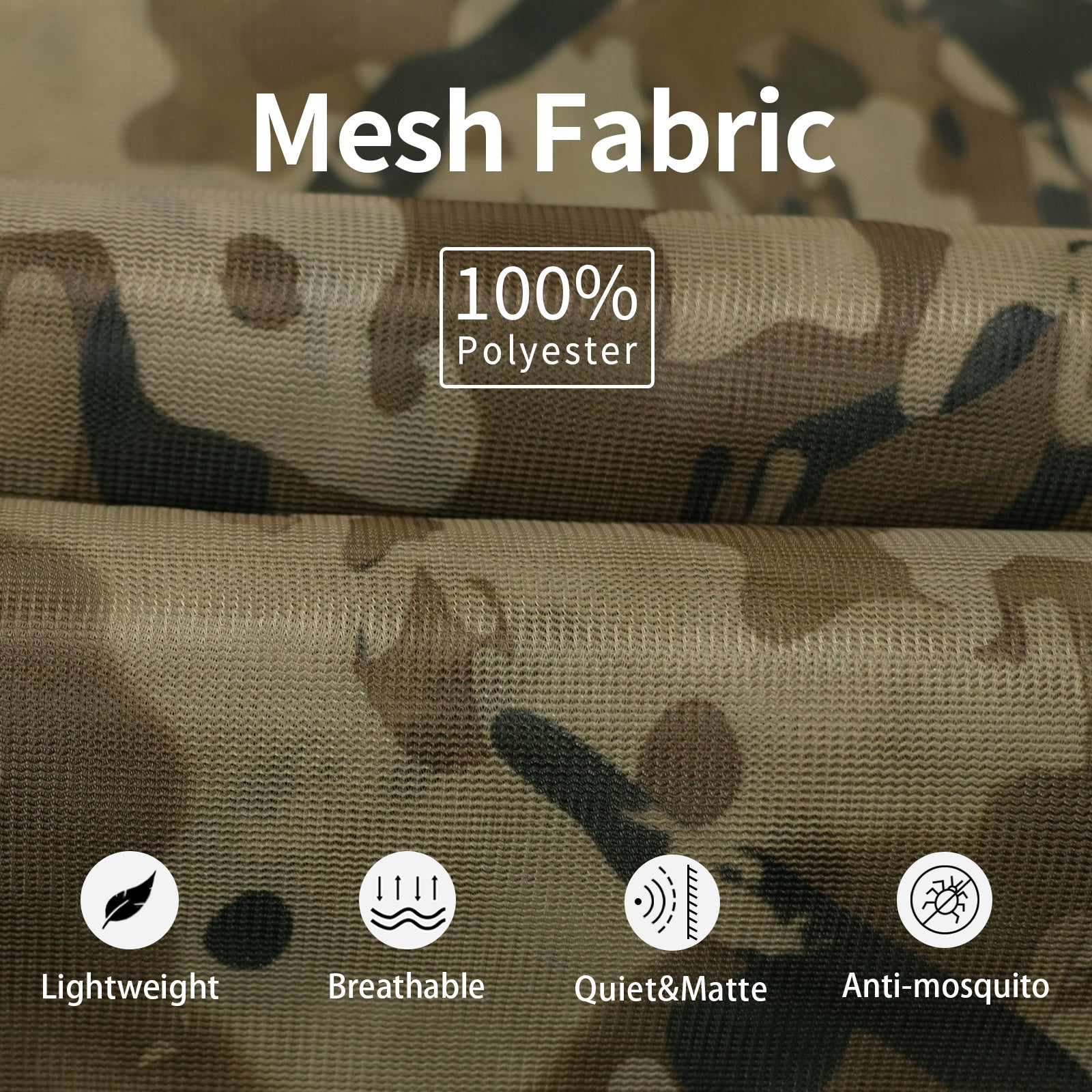 LOOGU Camo Netting Mesh Quiet Nets Spretta Camo