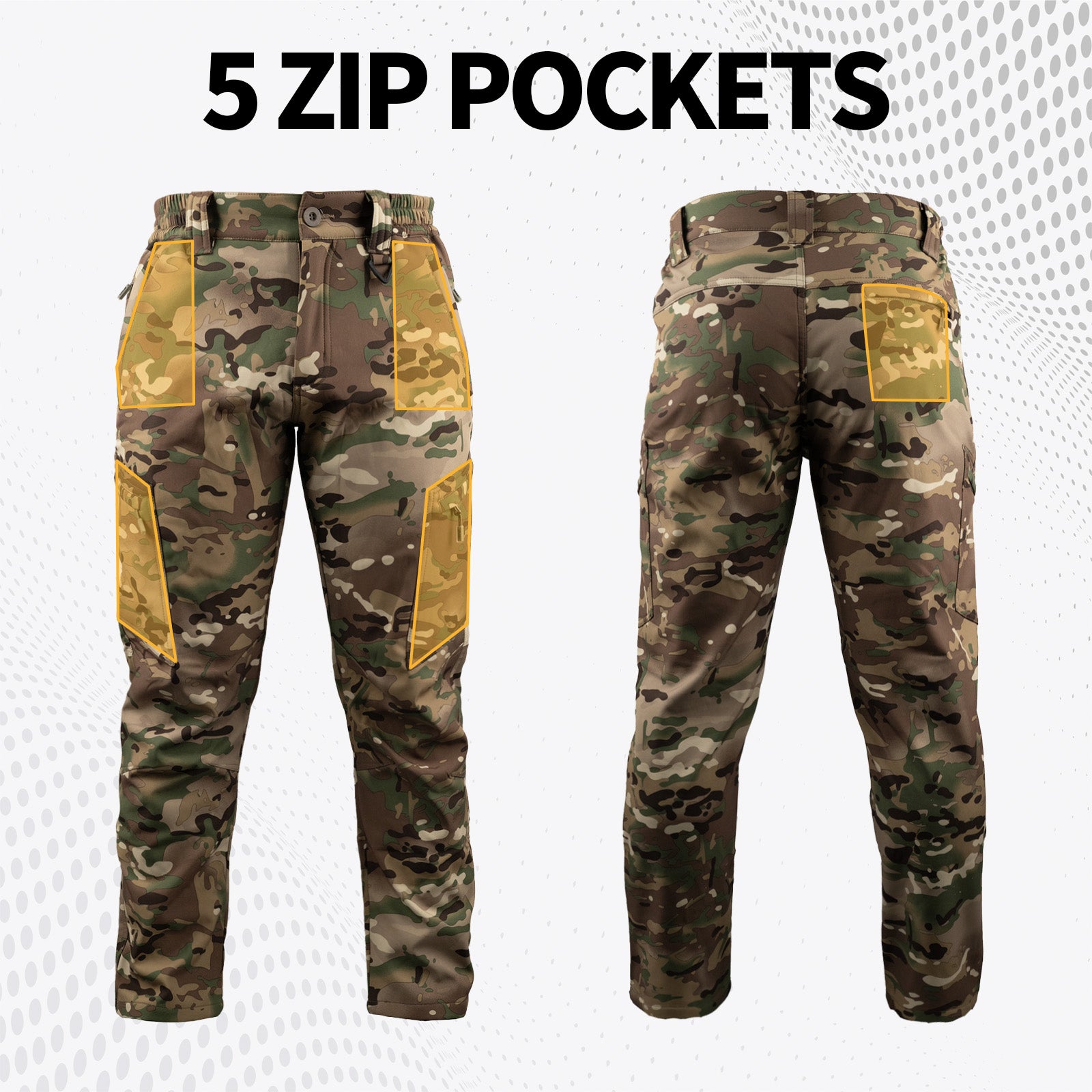 LOOGU Camo Hunting Fleece Insulation Pants 5 pocket P10