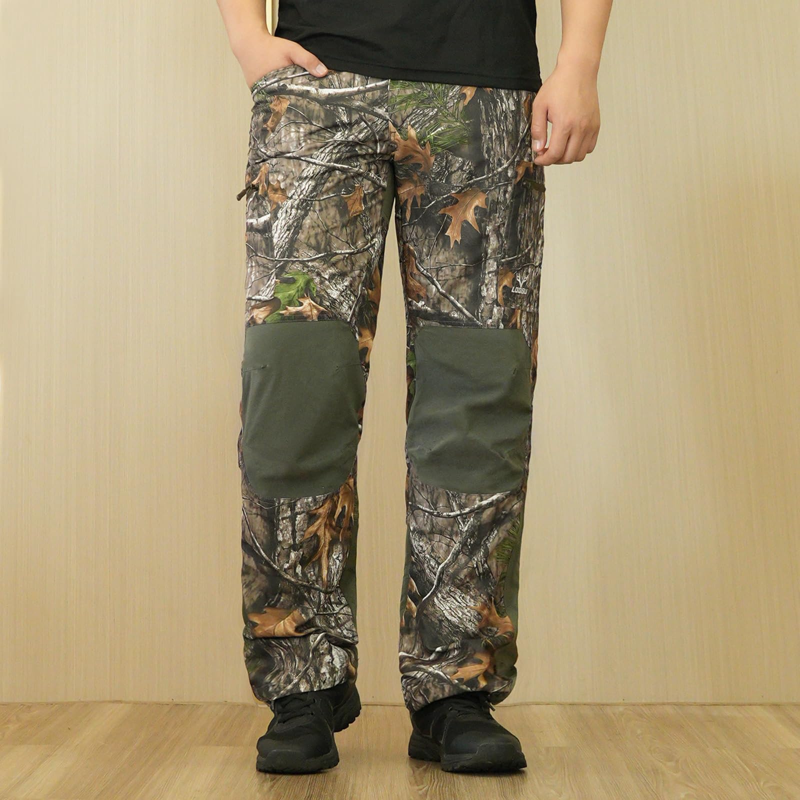 LOOGU Camo Hunting Pants 7 Pockets Super tree Contrast H70