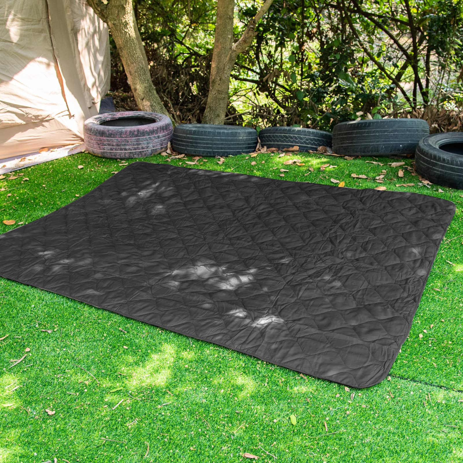 LOOGU Camping Blanket - Black+Grey upgrade Package