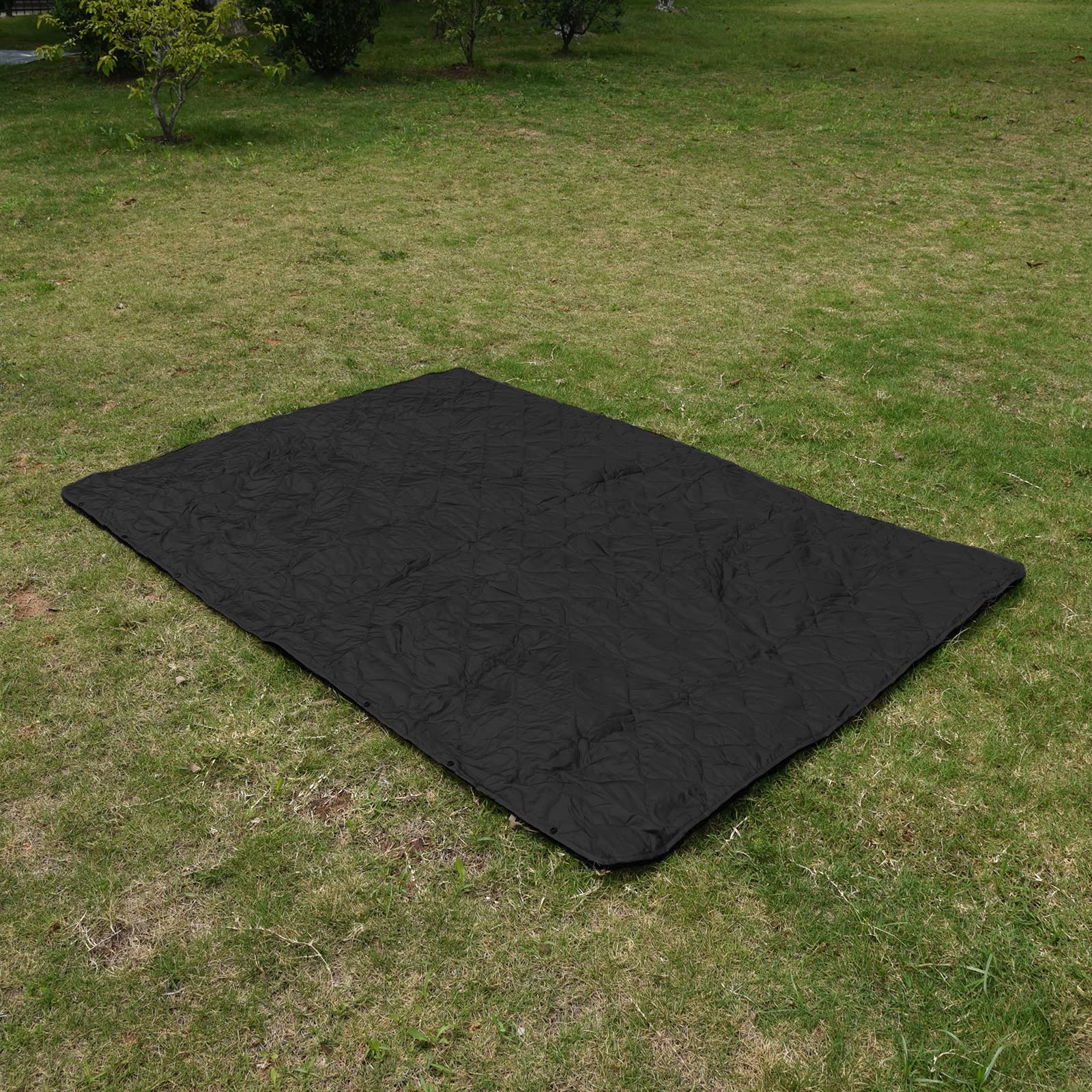LOOGU Camping Blanket - Button Cordless Black