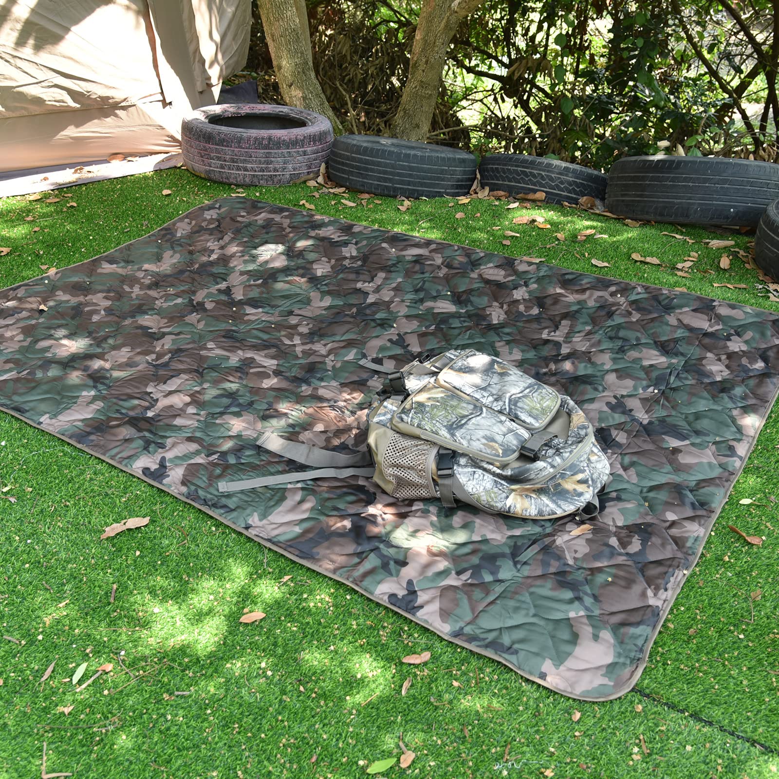 LOOGU Camping Blanket - Button Cordless Us Woodland