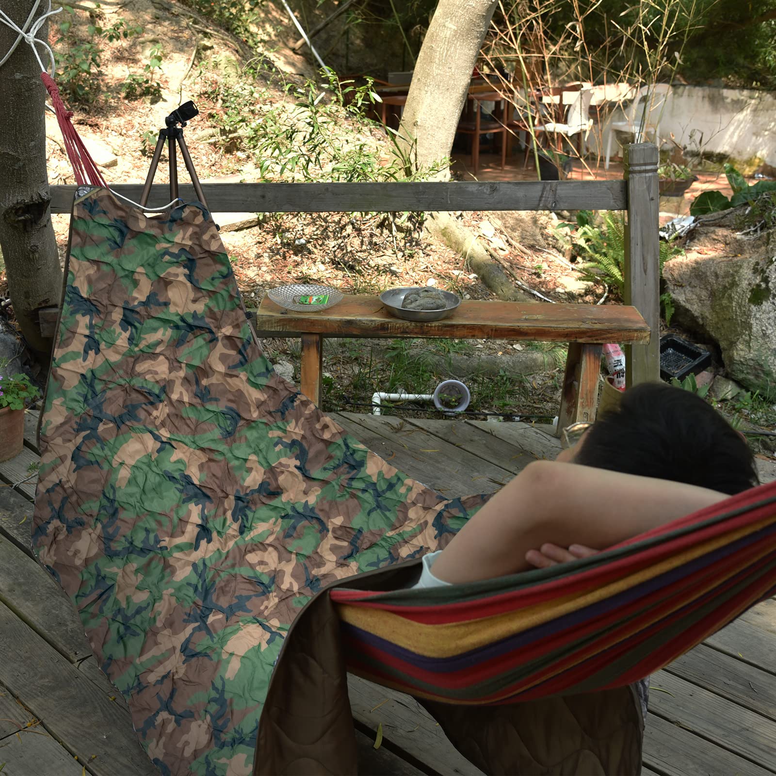 LOOGU Camping Blanket - Button Cordless Us Woodland